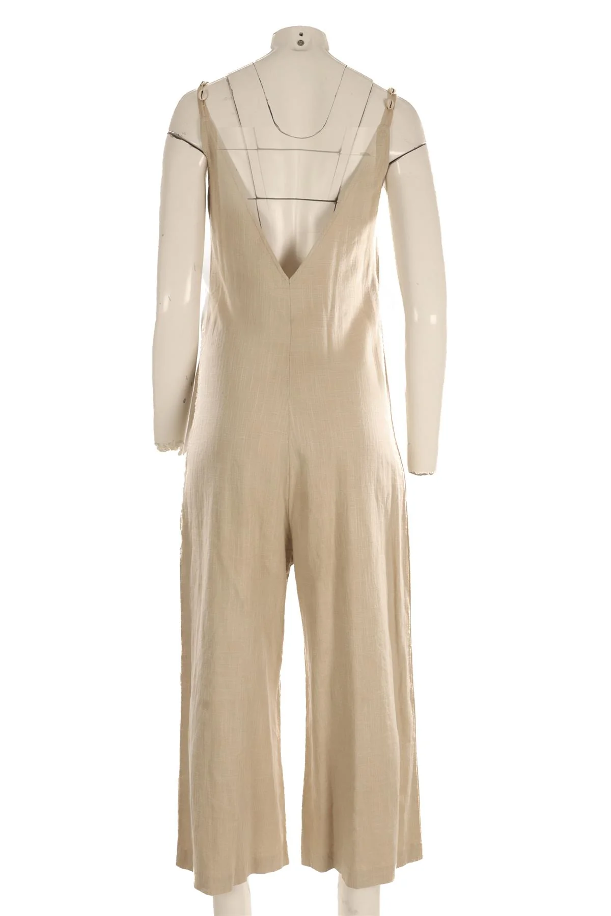 STAUD BEIGE LINEN JUMPSUIT XSMALL - Image 4
