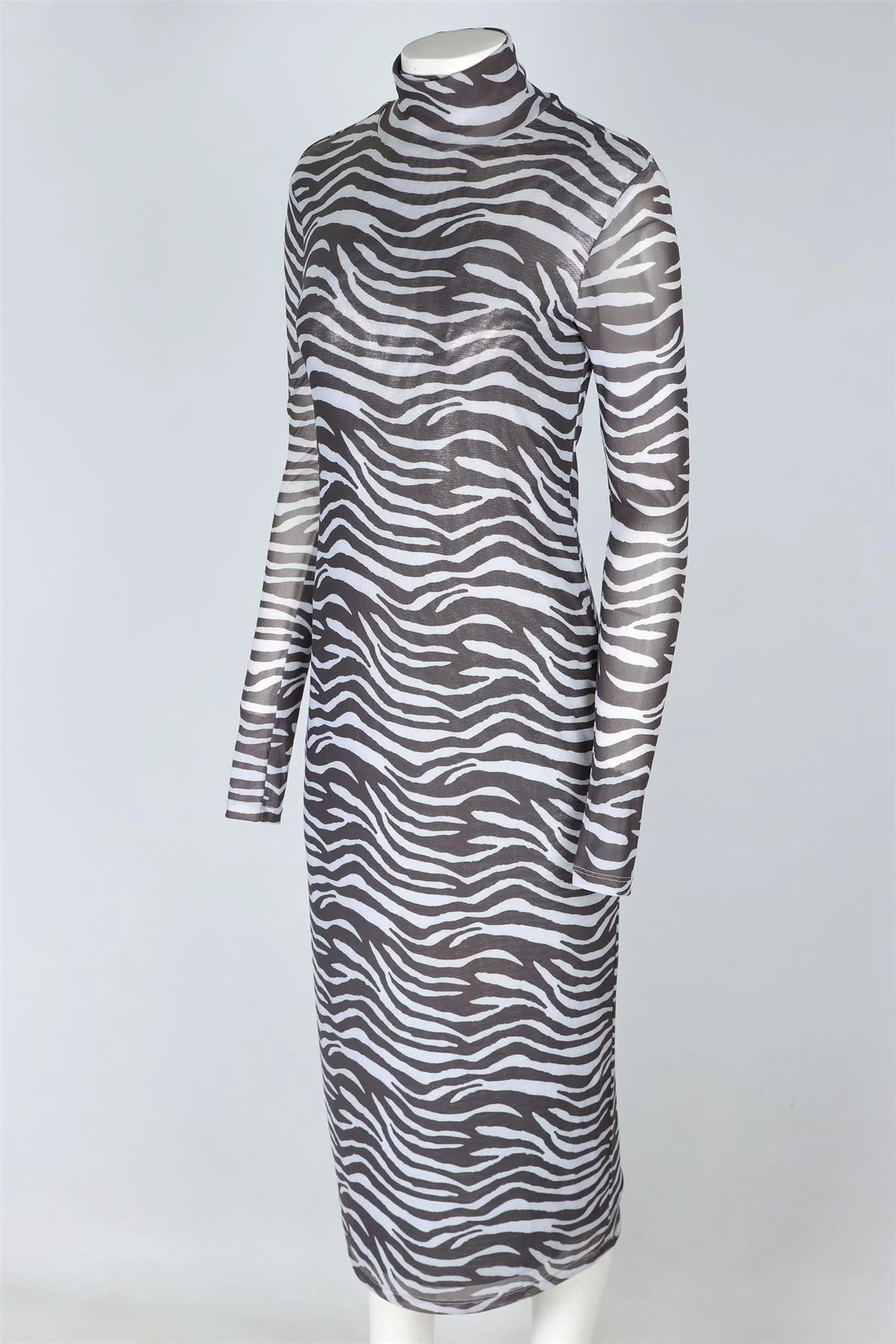 STAUD BLACK MESH MAXI DRESS MEDIUM - Image 3