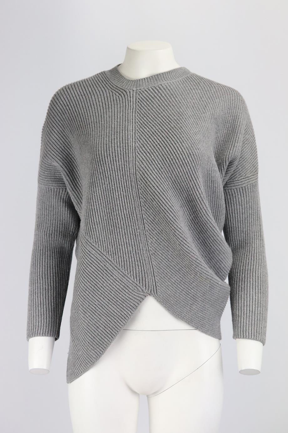 STELLA MCCARTNEY ASYMMETRIC RIBBED WOOL SWEATER IT 40 UK 8 - Image 2