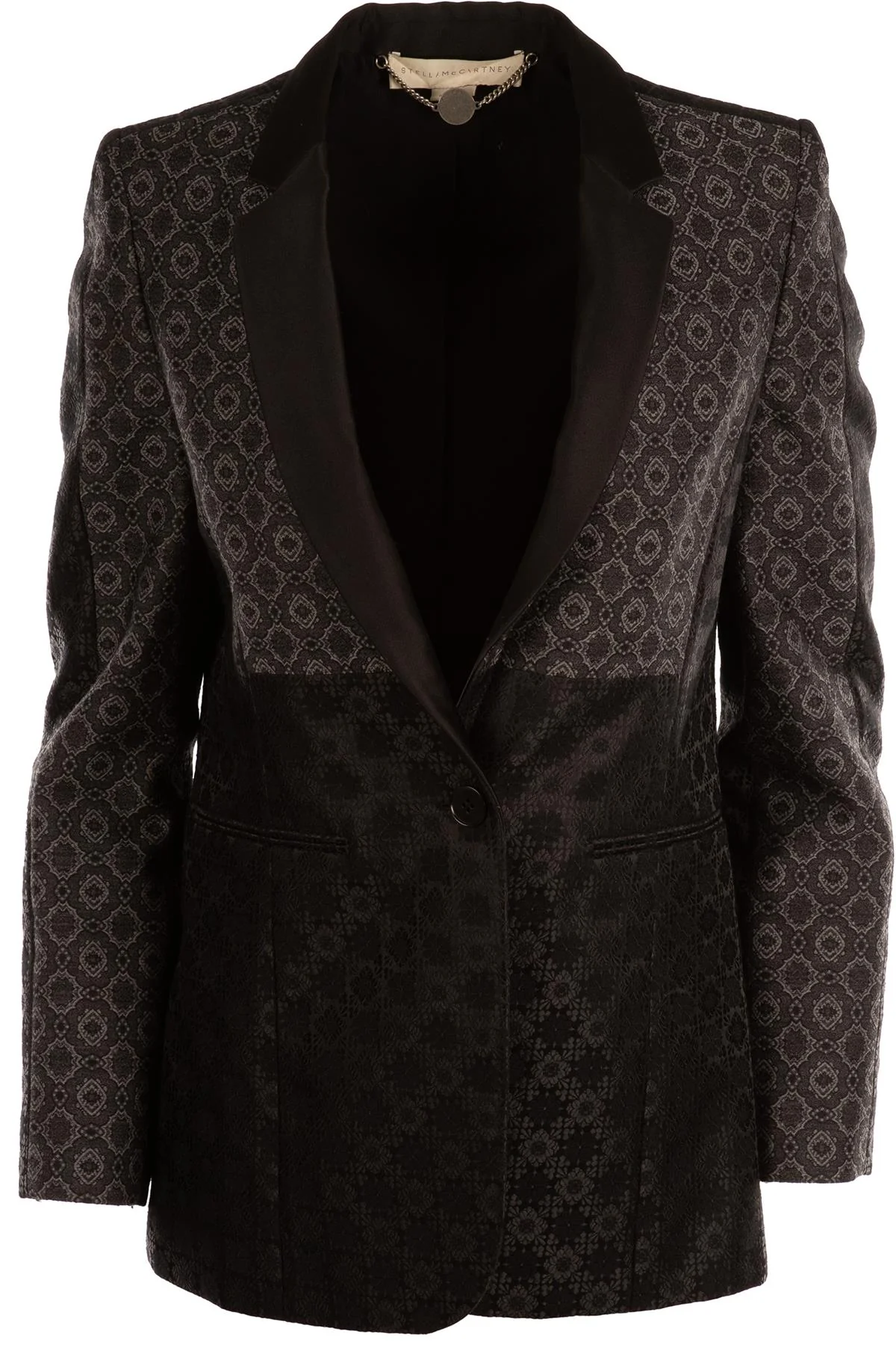 STELLA MCCARTNEY BLACK COTTON BLAZER IT 38 UK 6