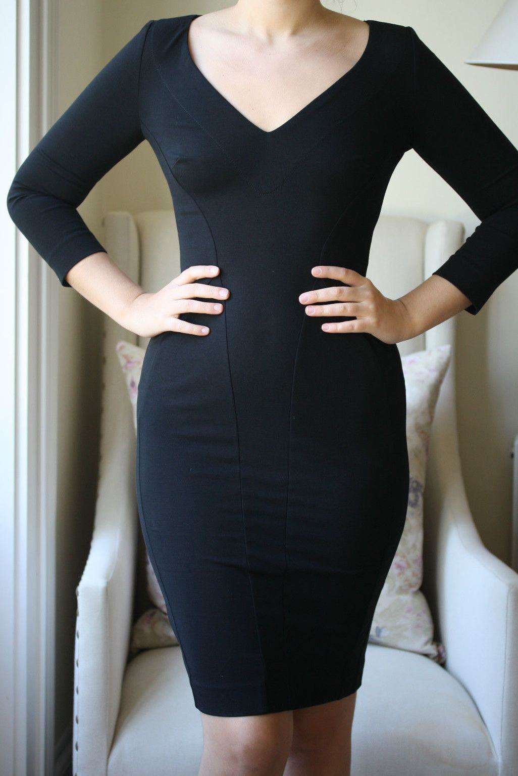 STELLA MCCARTNEY BLACK COTTON BLEND DRESS IT 42 UK 10 - Image 2