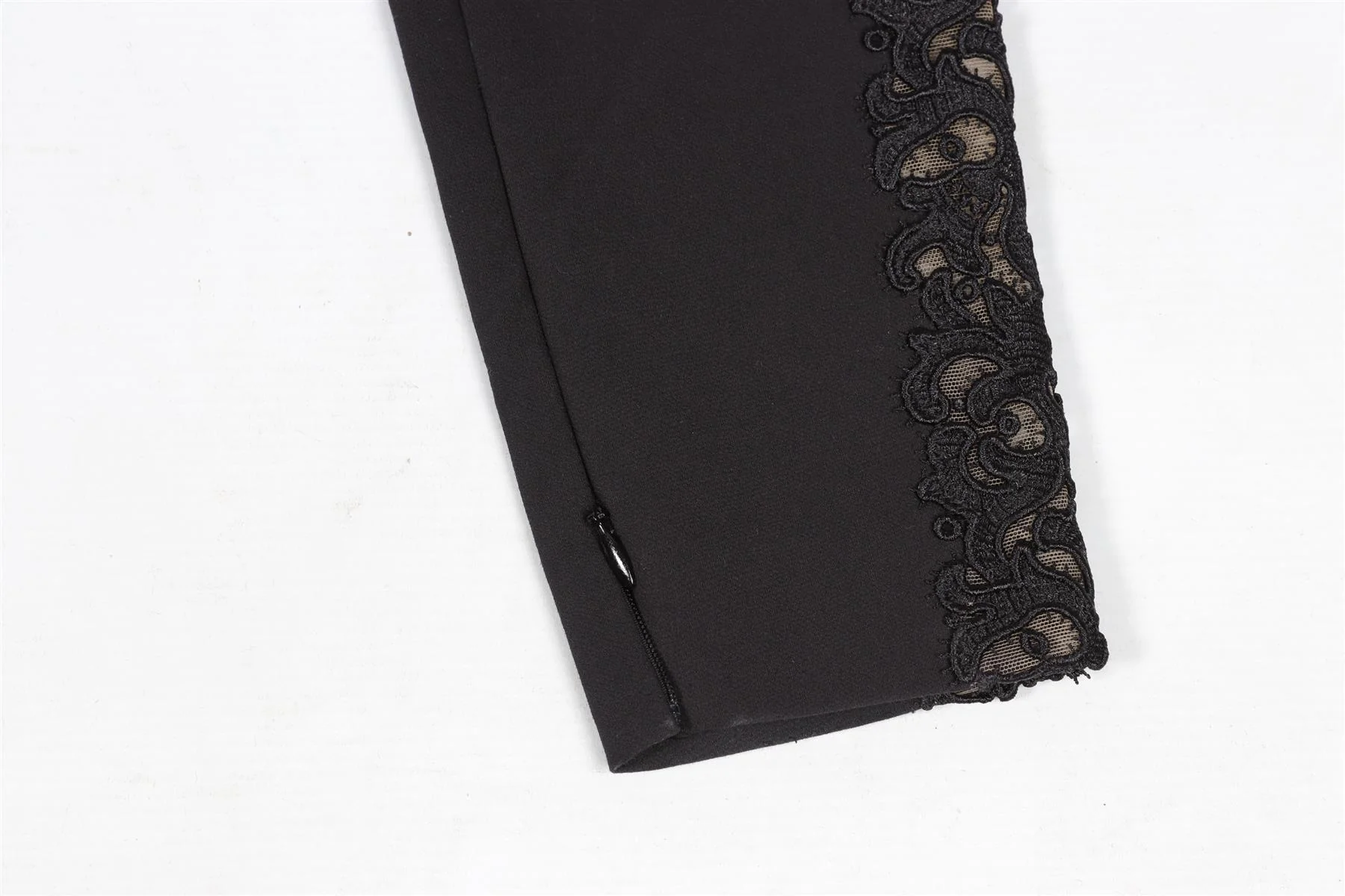 STELLA MCCARTNEY BLACK COTTON SKINNY PANTS IT 36 UK 4 - Image 4
