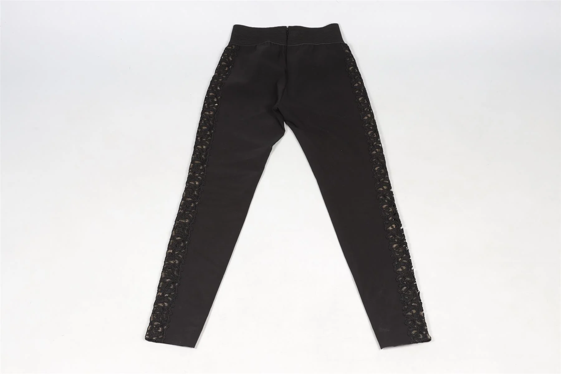 STELLA MCCARTNEY BLACK COTTON SKINNY PANTS IT 36 UK 4 - Image 5