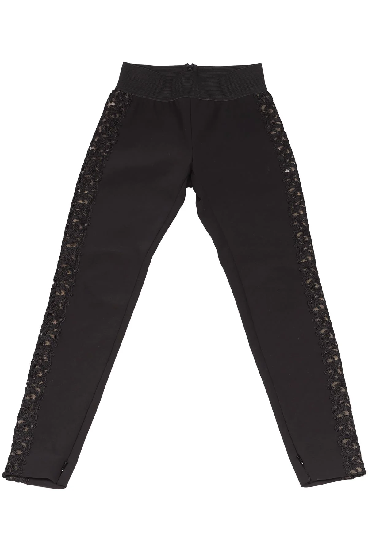 STELLA MCCARTNEY BLACK COTTON SKINNY PANTS IT 36 UK 4 - Image 6
