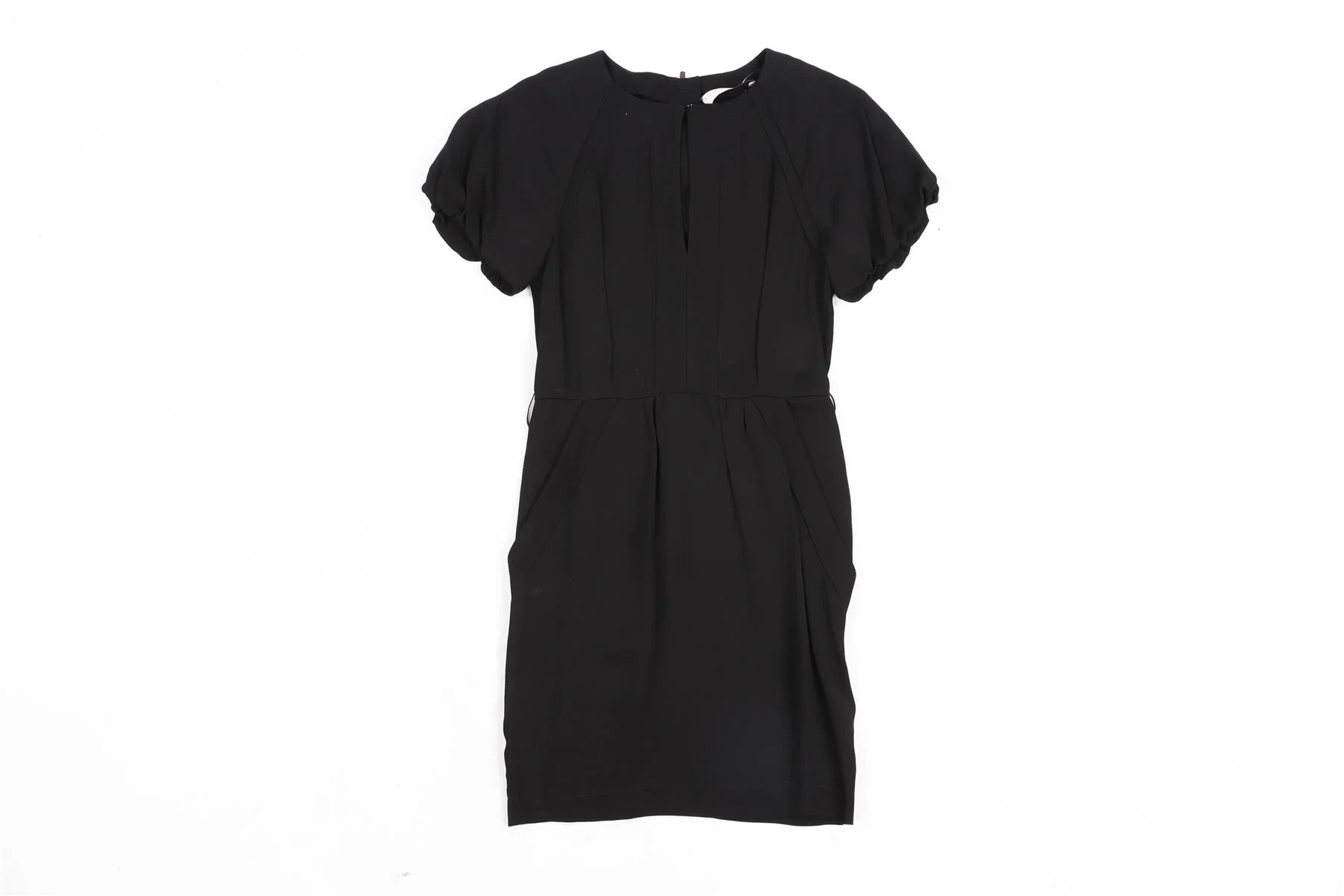 STELLA MCCARTNEY BLACK CREPE MINI DRESS IT 38 UK 6 - Image 2