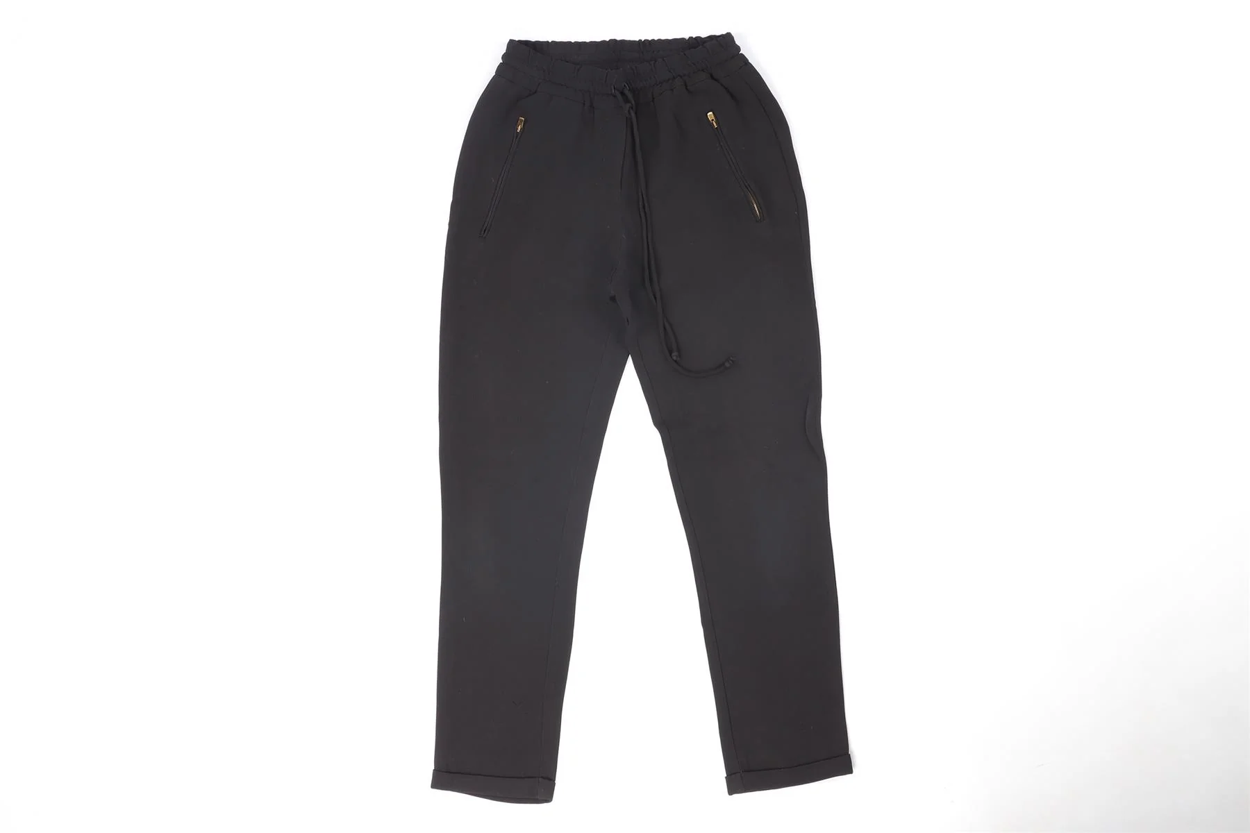 STELLA MCCARTNEY BLACK CREPE TAPERED PANTS IT 34 UK 2 - Image 2