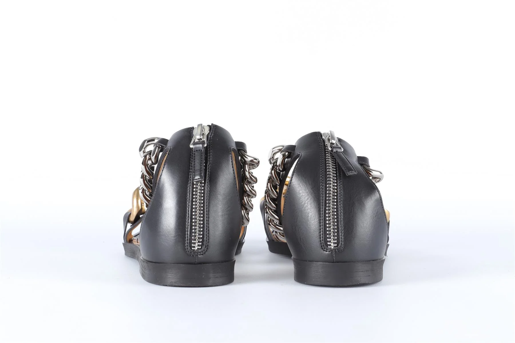 STELLA MCCARTNEY BLACK FAUX LEATHER SANDALS EU 38 UK 5 US 8 - Image 5