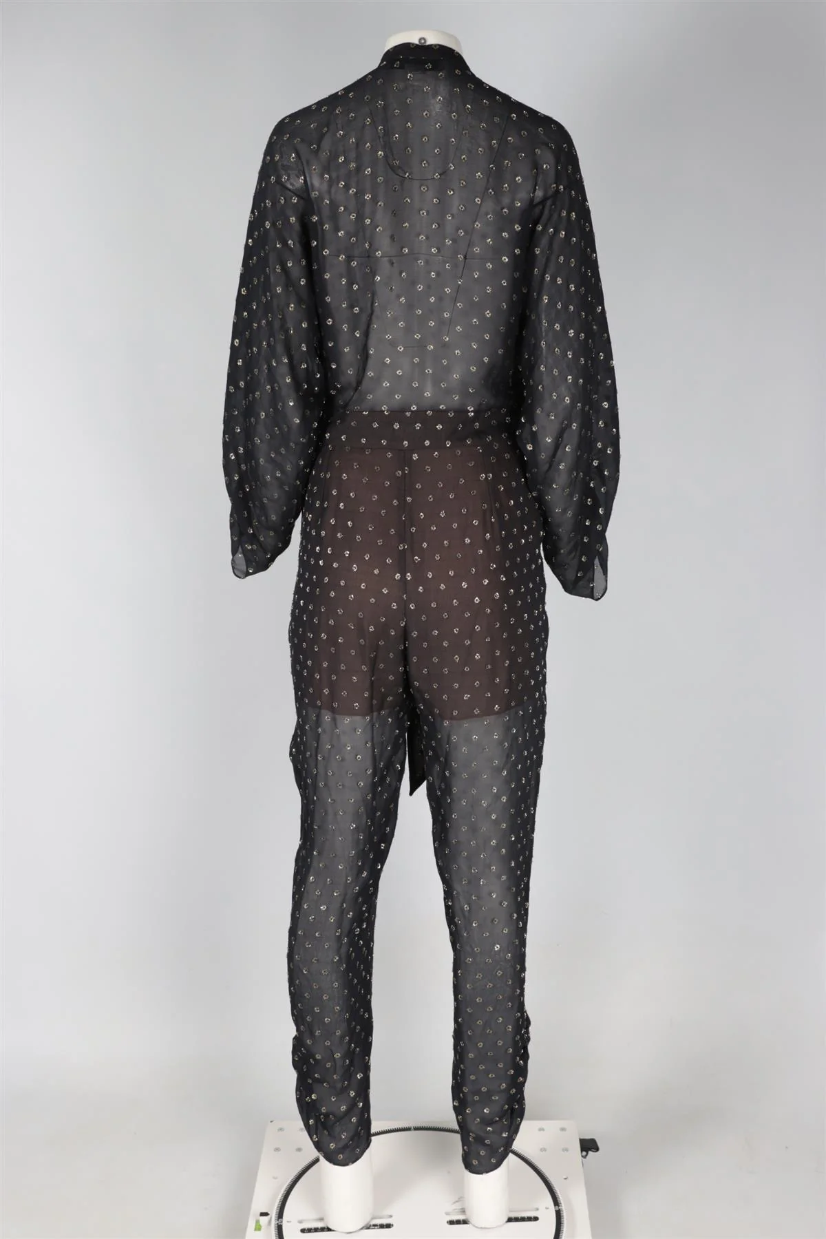STELLA MCCARTNEY BLACK SILK JUMPSUIT IT 44 UK 12 - Image 4