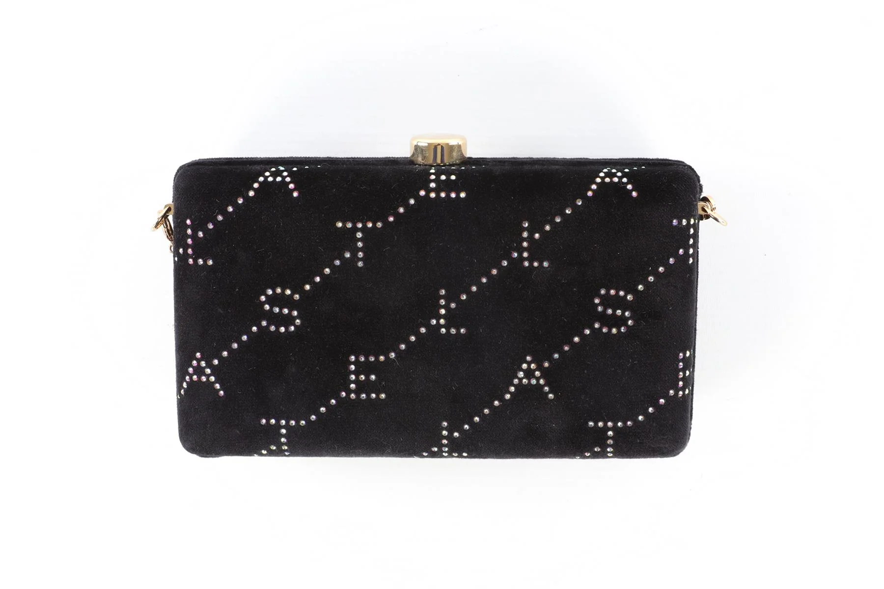 STELLA MCCARTNEY BLACK VELVET CLUTCH - Image 2