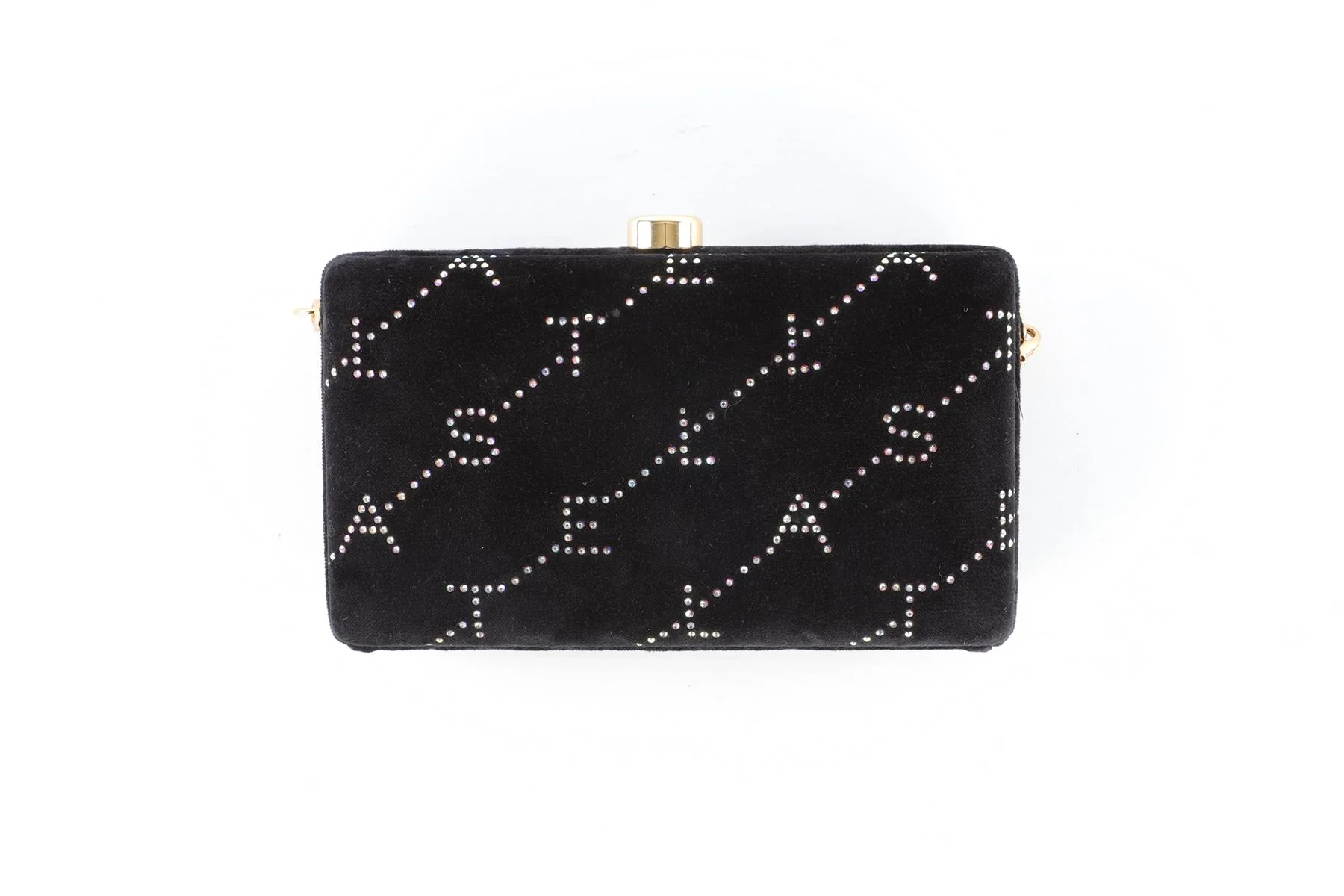 STELLA MCCARTNEY BLACK VELVET CLUTCH - Image 6