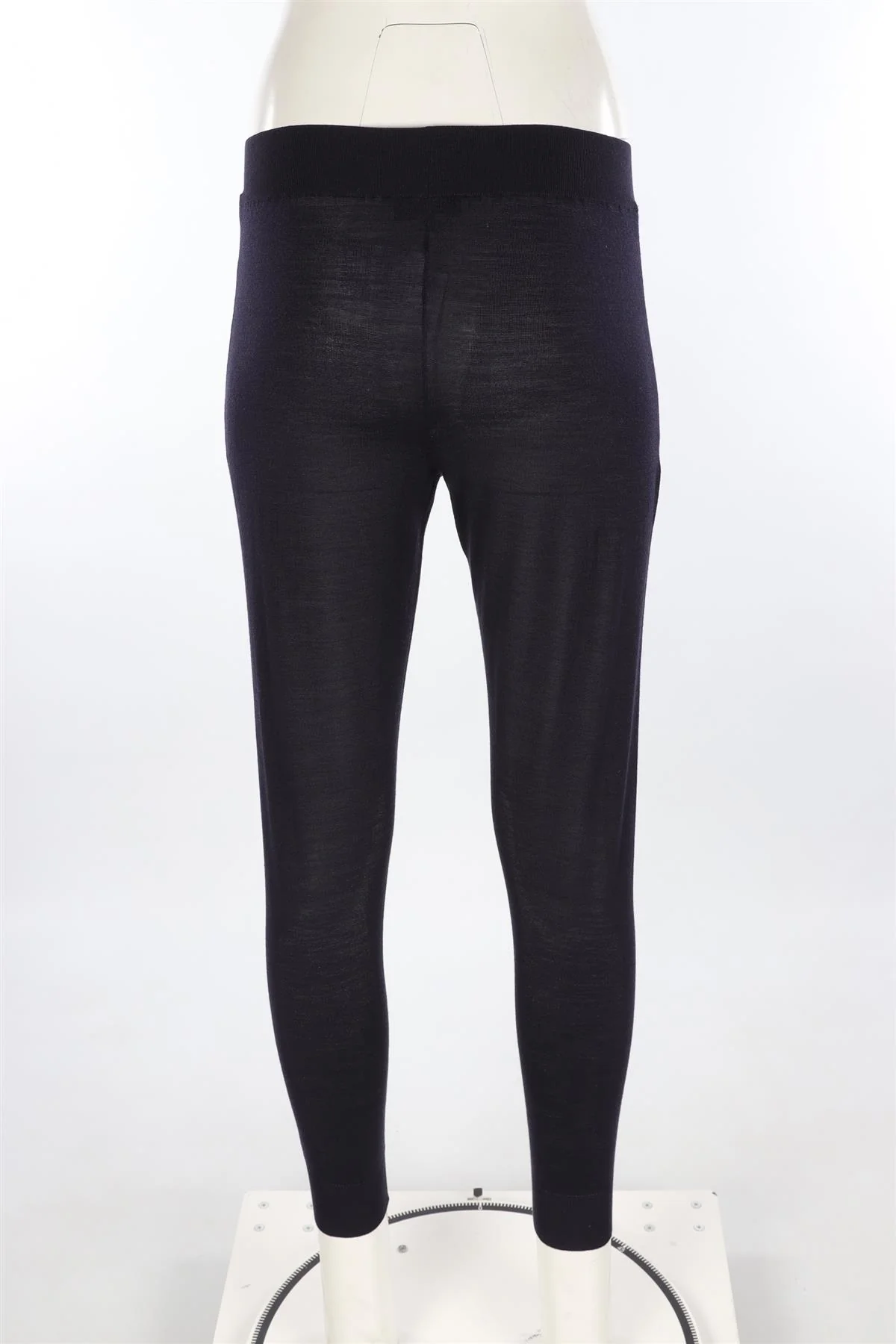 STELLA MCCARTNEY BLACK WOOL TAPERED PANTS IT 36 UK 4 - Image 4