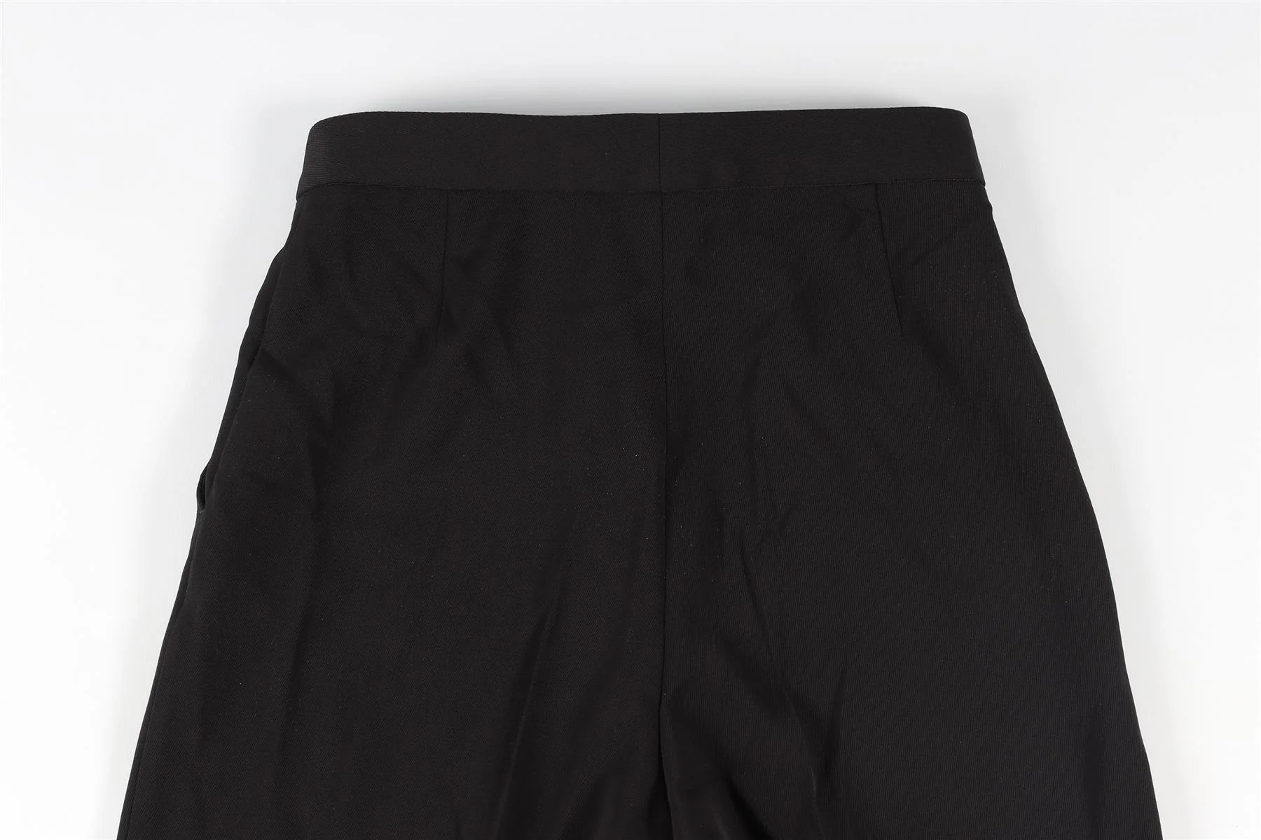 STELLA MCCARTNEY BLACK WOOL WIDE LEG TROUSERS IT 36 UK 4 - Image 5