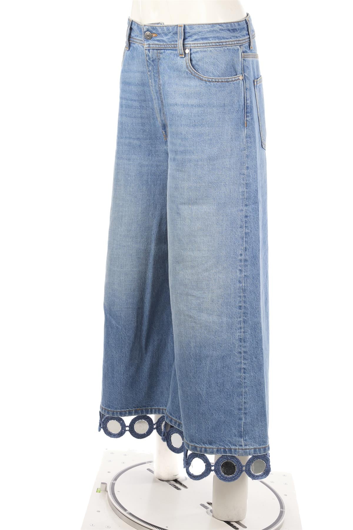 STELLA MCCARTNEY BLUE HIGH RISE WIDE LEG JEANS W29 - Image 3