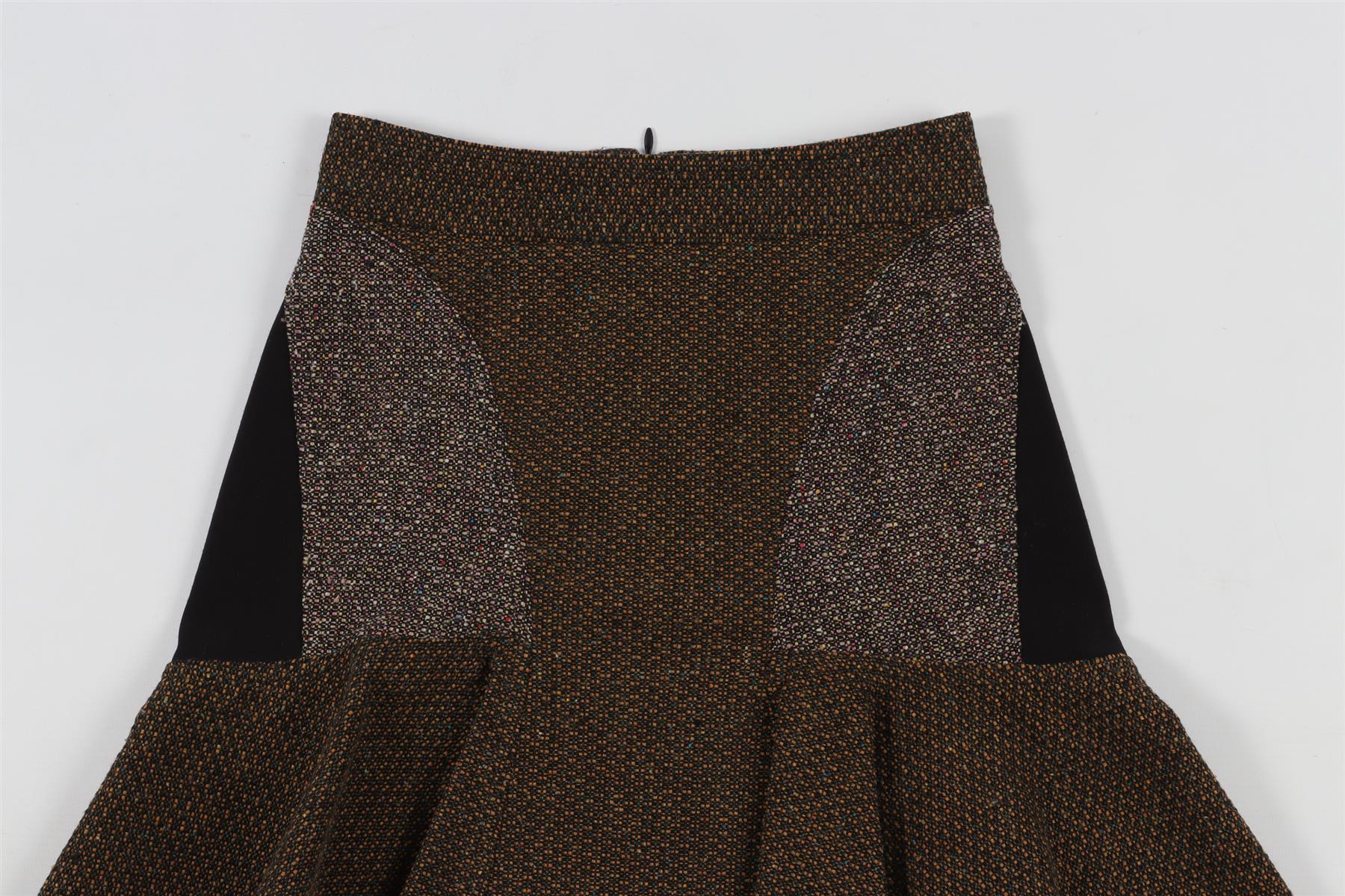 STELLA MCCARTNEY BROWN WOOL MINI SKIRT IT 34 UK 2 - Image 3