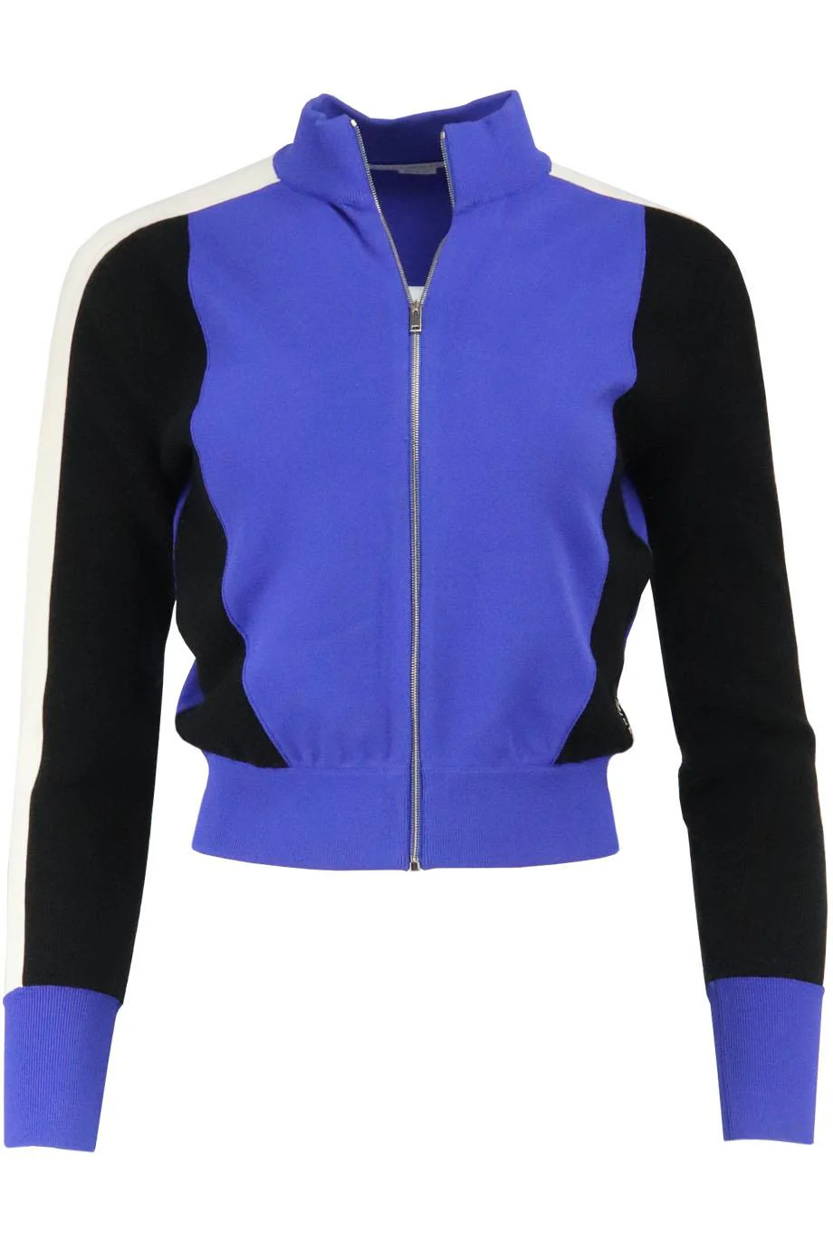 STELLA MCCARTNEY COLOUR BLOCK STRETCH KNIT JACKET IT 36 UK 4