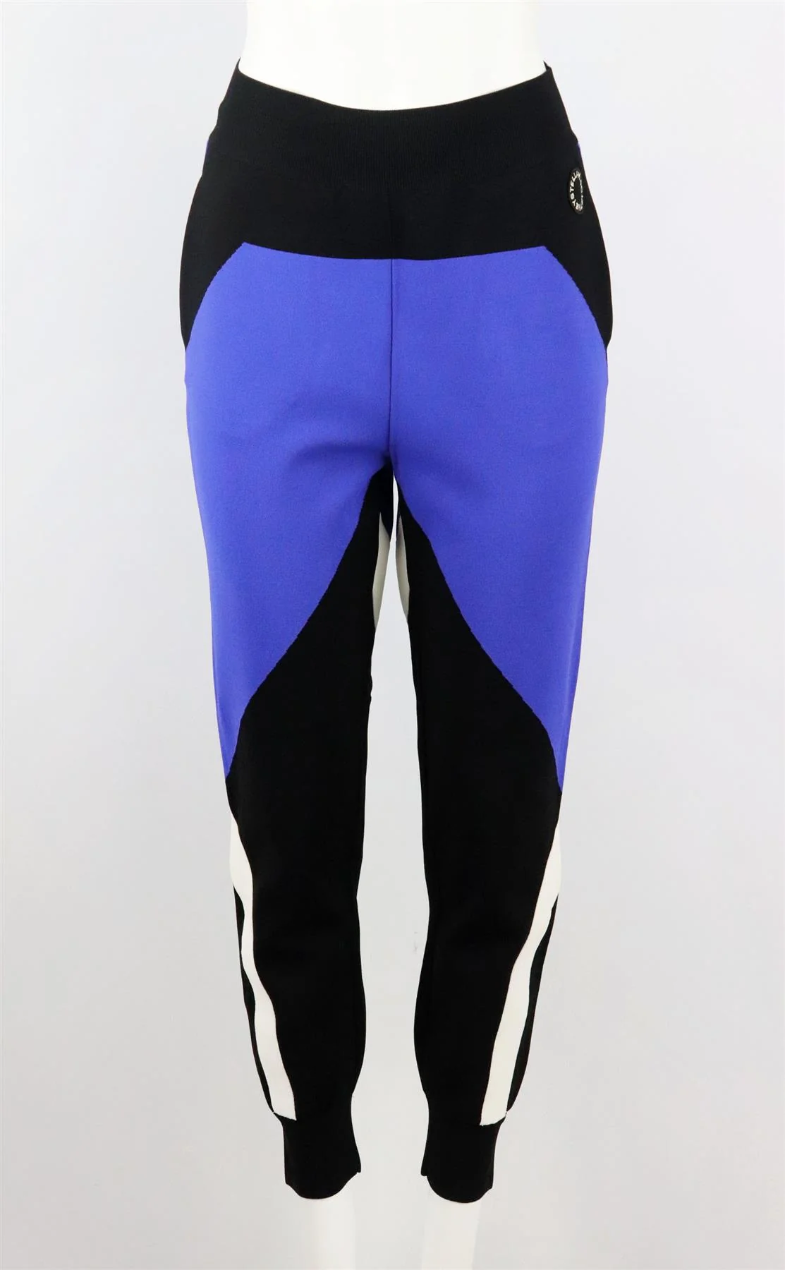 STELLA MCCARTNEY COLOUR BLOCK STRETCH KNIT TRACK PANTS IT 38 UK 6 - Image 2