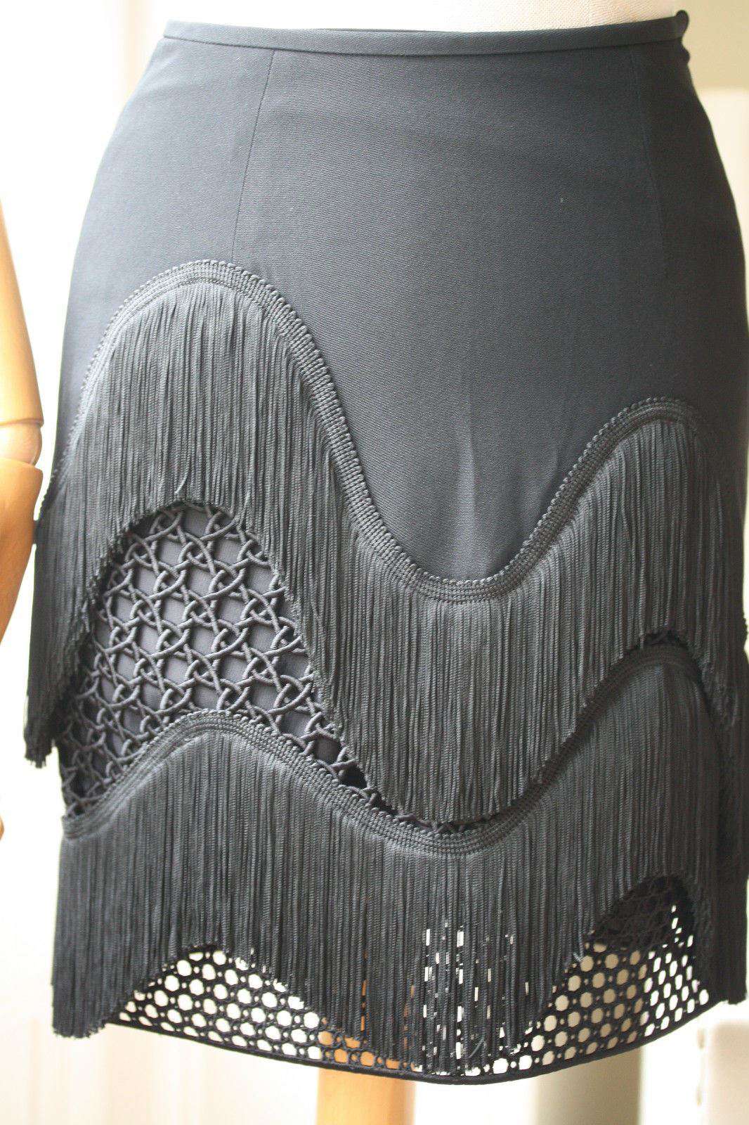 STELLA MCCARTNEY CORINNA FRINGE SKIRT IT 36 UK 6 - Image 5