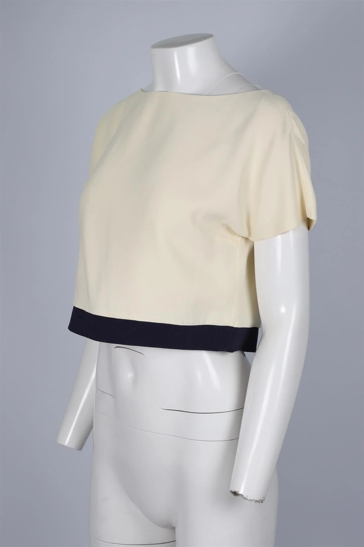 STELLA MCCARTNEY CREAM CREPE TOP IT 38 UK 6 - Image 3