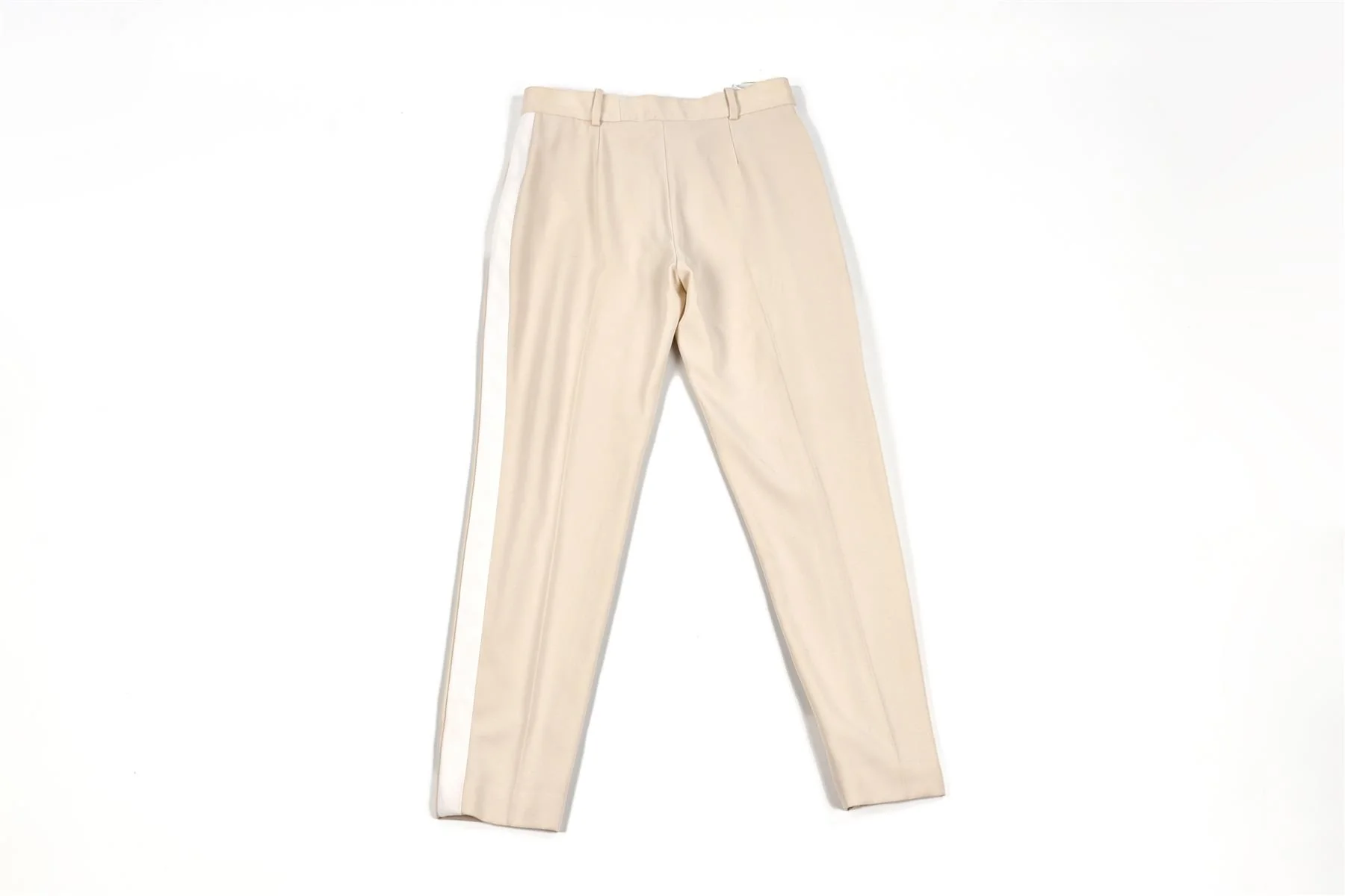 STELLA MCCARTNEY CREAM WOOL STRAIGHT LEG PANTS IT 38 UK 6 - Image 4