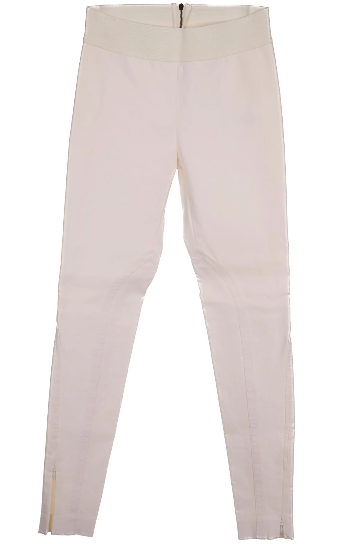 STELLA MCCARTNEY ECRU COTTON SKINNY PANTS IT 36 UK 4