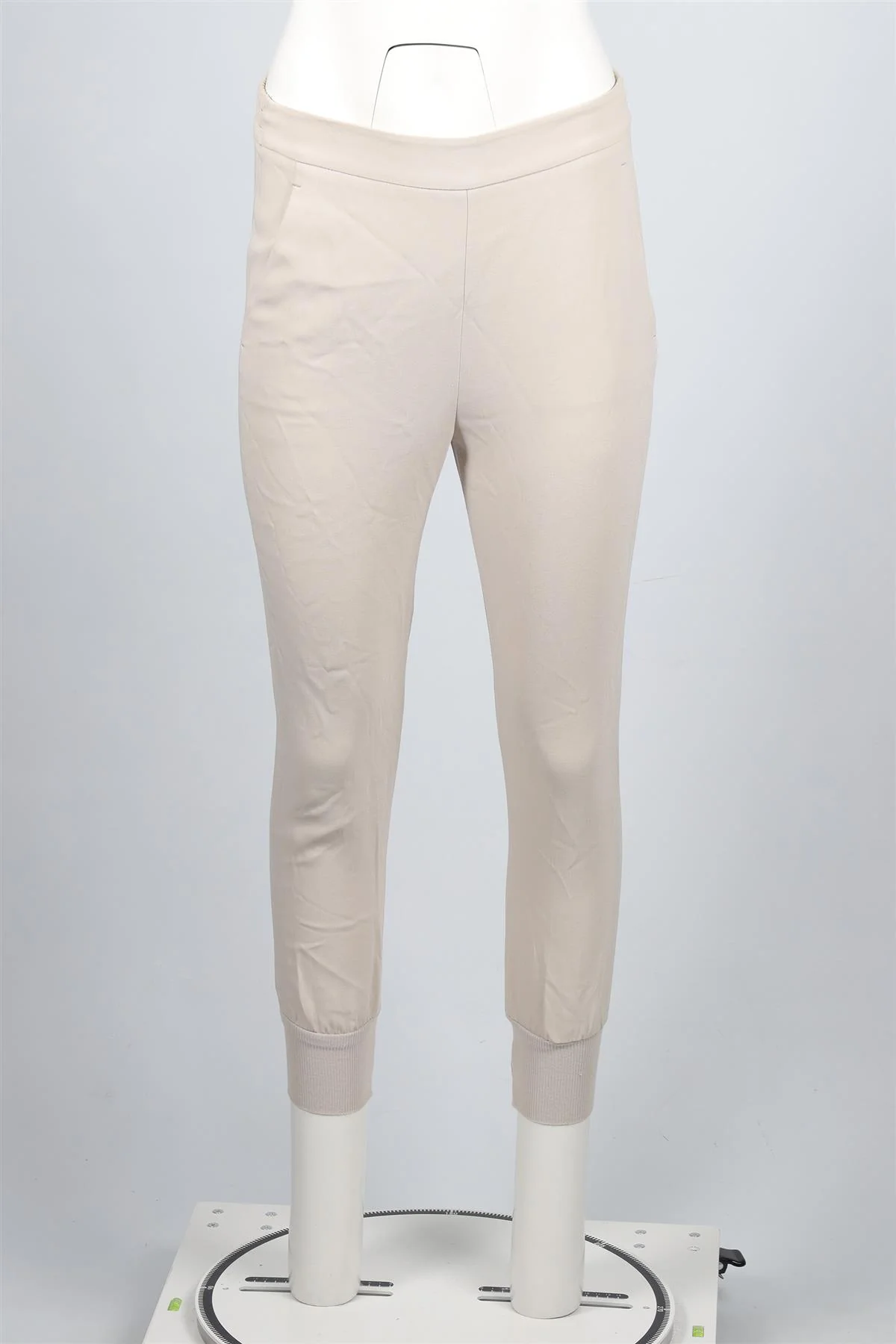 STELLA MCCARTNEY ECRU CREPE TAPERED PANTS IT 34 UK 2 - Image 2