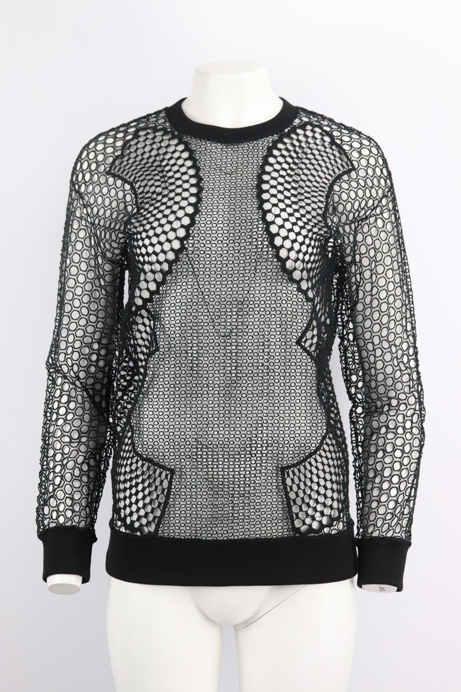 STELLA MCCARTNEY EMBROIDERED MESH SWEATER SMALL - Image 2