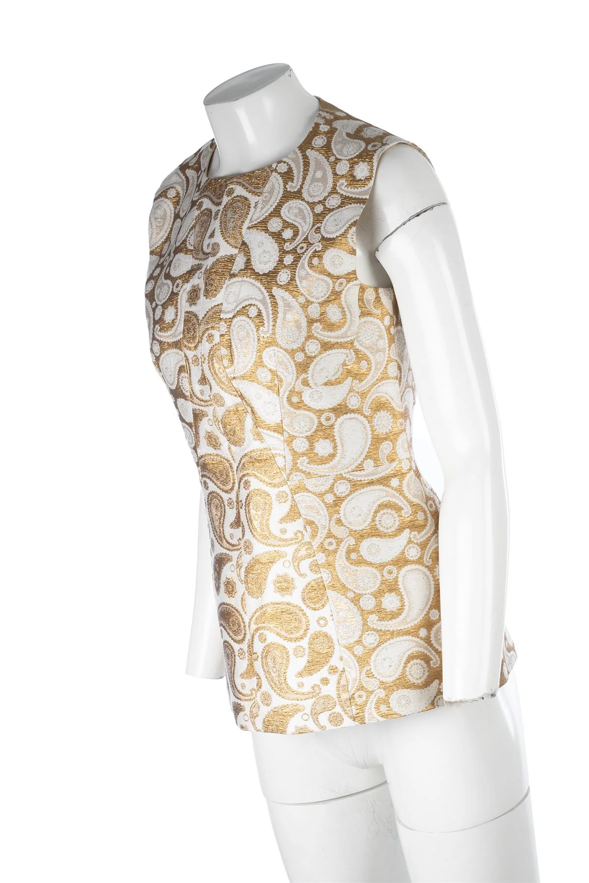 STELLA MCCARTNEY GOLD COTTON TOP IT 42 UK 10 - Image 3
