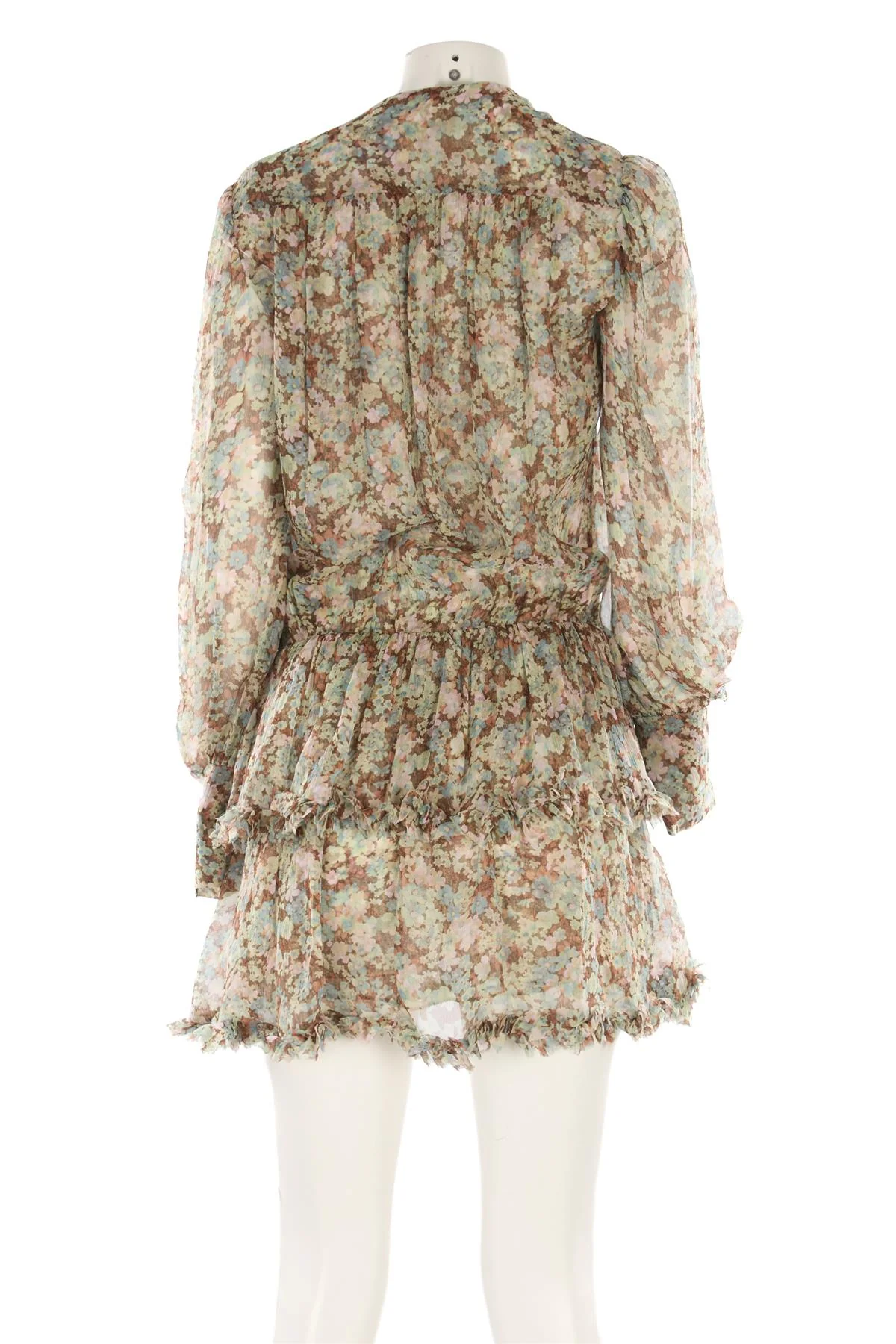 STELLA MCCARTNEY GREEN SILK MINI DRESS IT 36 UK 4 - Image 4