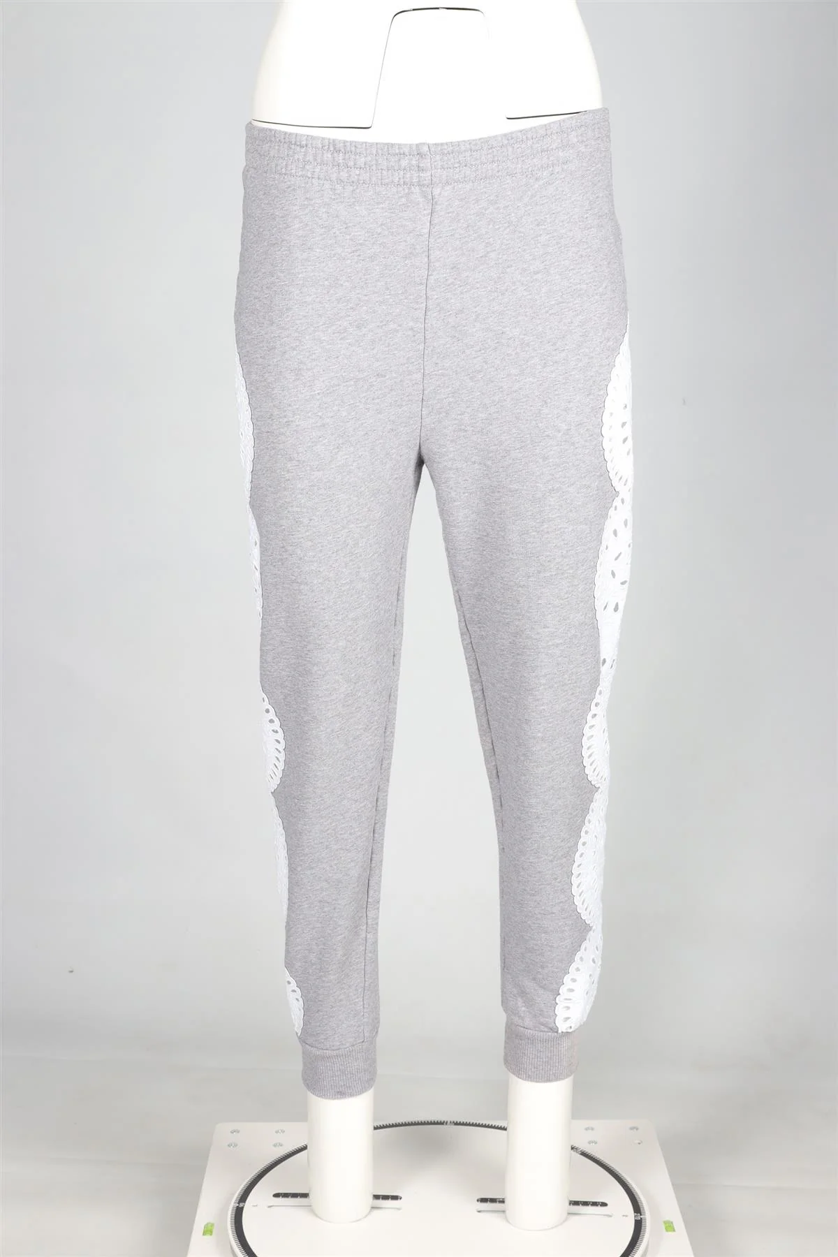 STELLA MCCARTNEY GREY COTTON TRACK PANTS IT 40 UK 8 - Image 2