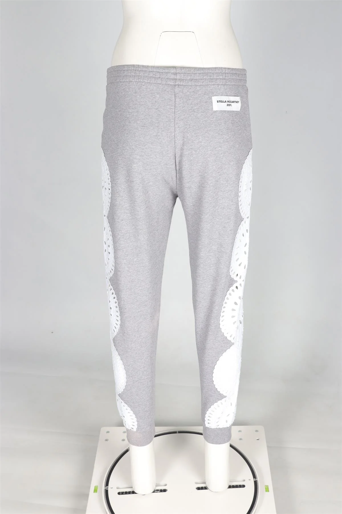 STELLA MCCARTNEY GREY COTTON TRACK PANTS IT 40 UK 8 - Image 4
