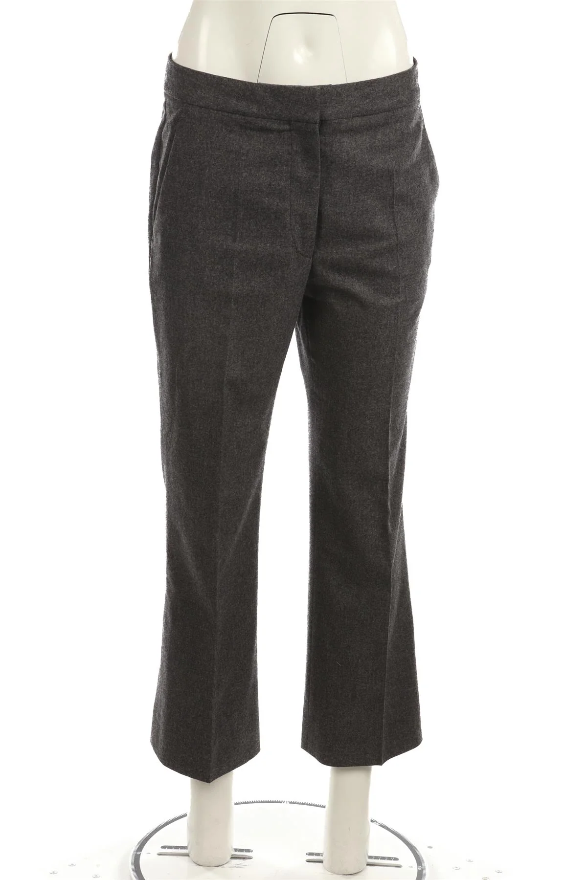 STELLA MCCARTNEY GREY WOOL STRAIGHT LEG PANTS US 8 UK 12 - Image 2