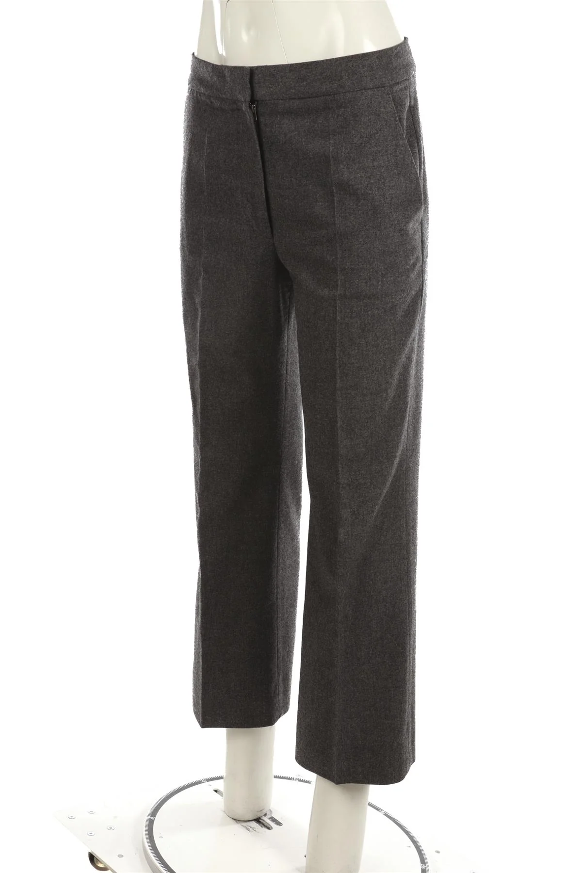 STELLA MCCARTNEY GREY WOOL STRAIGHT LEG PANTS US 8 UK 12 - Image 3