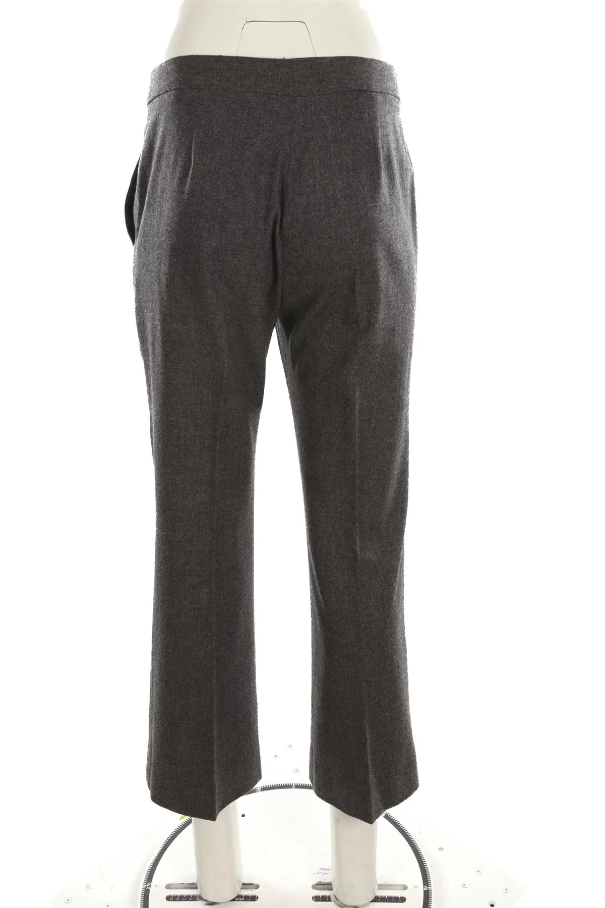 STELLA MCCARTNEY GREY WOOL STRAIGHT LEG PANTS US 8 UK 12 - Image 4