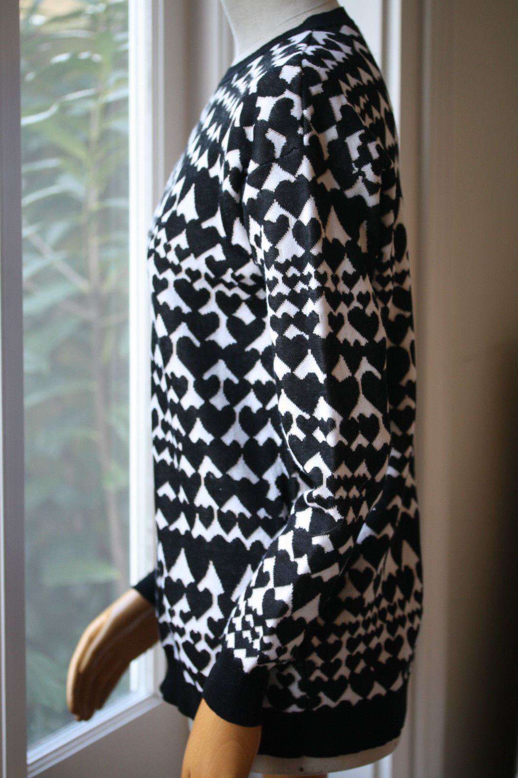 STELLA MCCARTNEY HEART PRINT COTTON/WOOL SWEATER JUMPER UK 10 - Image 2