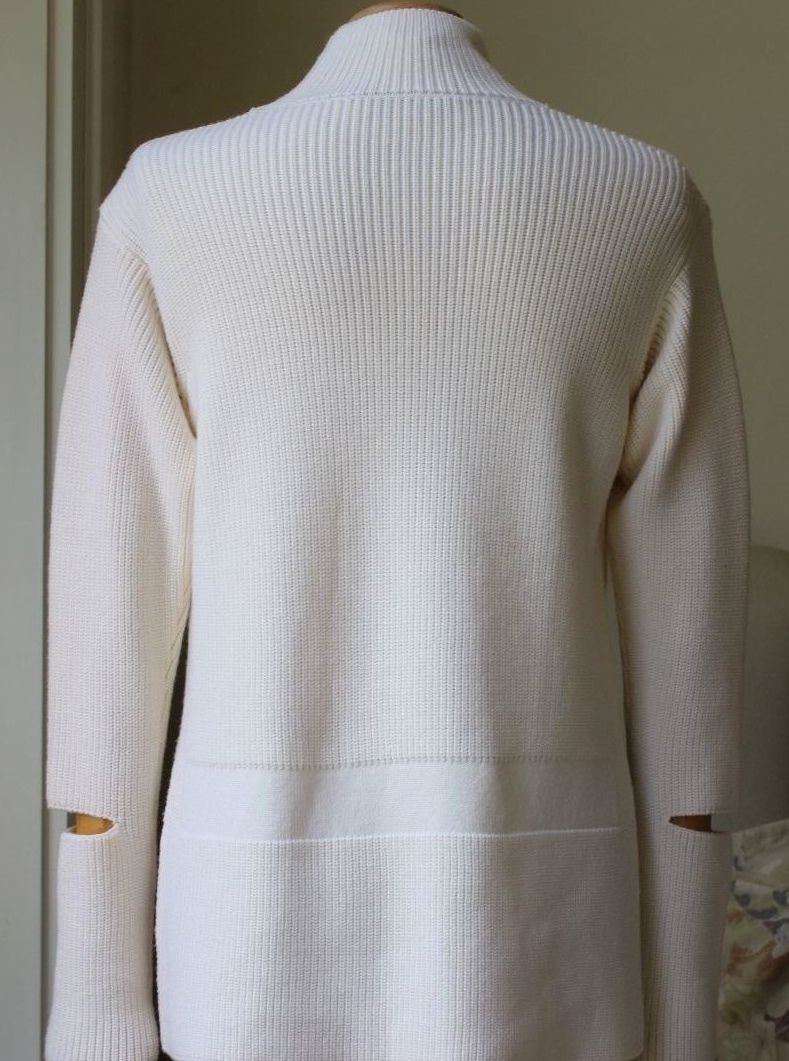 STELLA MCCARTNEY IVORY VENTED TURTLENECK SWEATER IT 38 UK 6 - Image 8