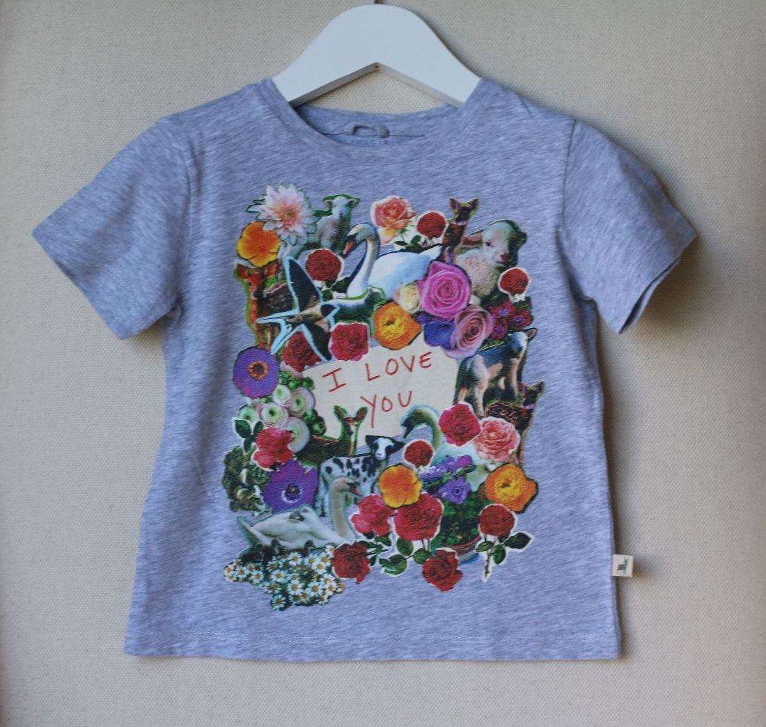 STELLA MCCARTNEY KIDS BABY GIRLS GREY ARLO FLOWERS AND ANIMALS TOP 3 YEARS - Image 5