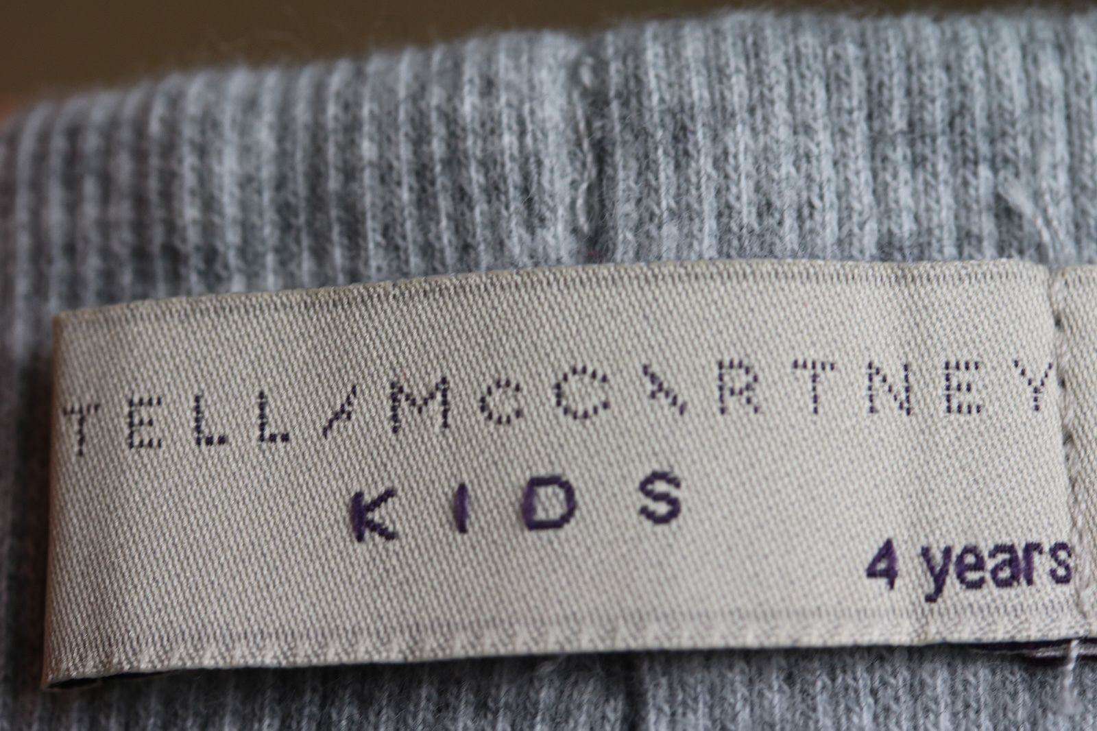 STELLA MCCARTNEY KIDS BABY GIRLS GREY JERSEY FLOWER SHORTS 4 YEARS - Image 3