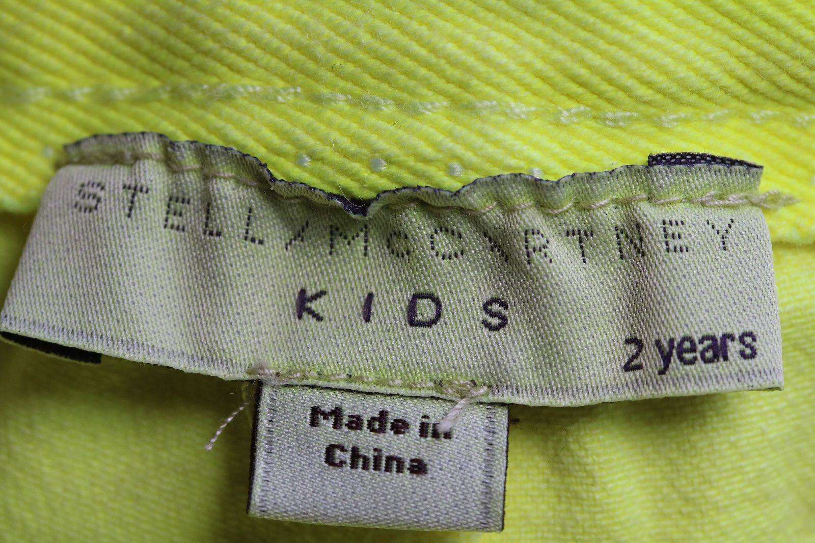 STELLA MCCARTNEY KIDS BABY GIRLS NEON YELLOW SHORTS 2 YEARS - Image 3