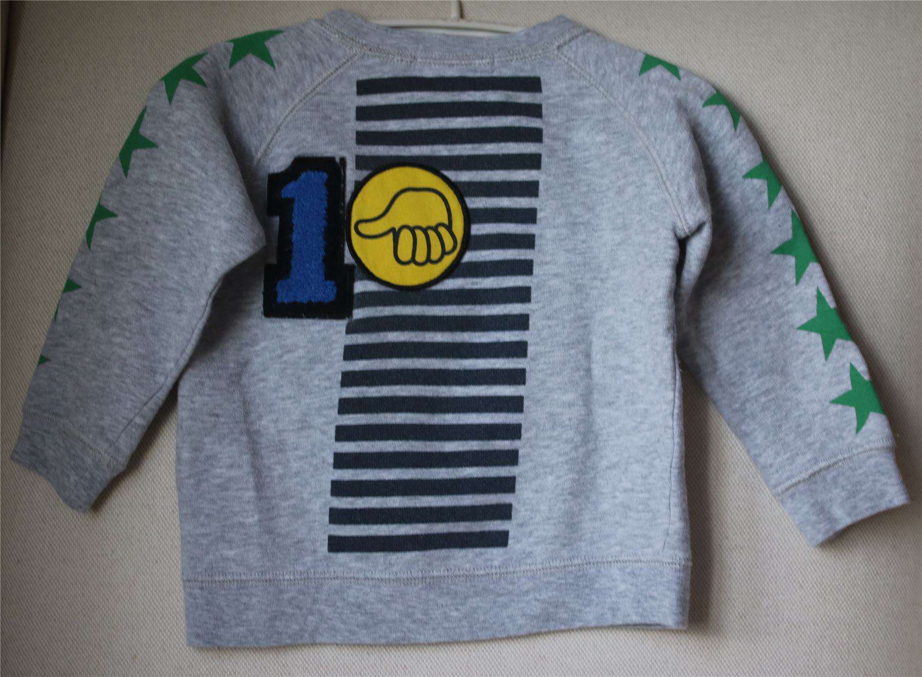 STELLA MCCARTNEY KIDS BABY GREY BILLY BADGES SWEATER 2 YEARS - Image 3