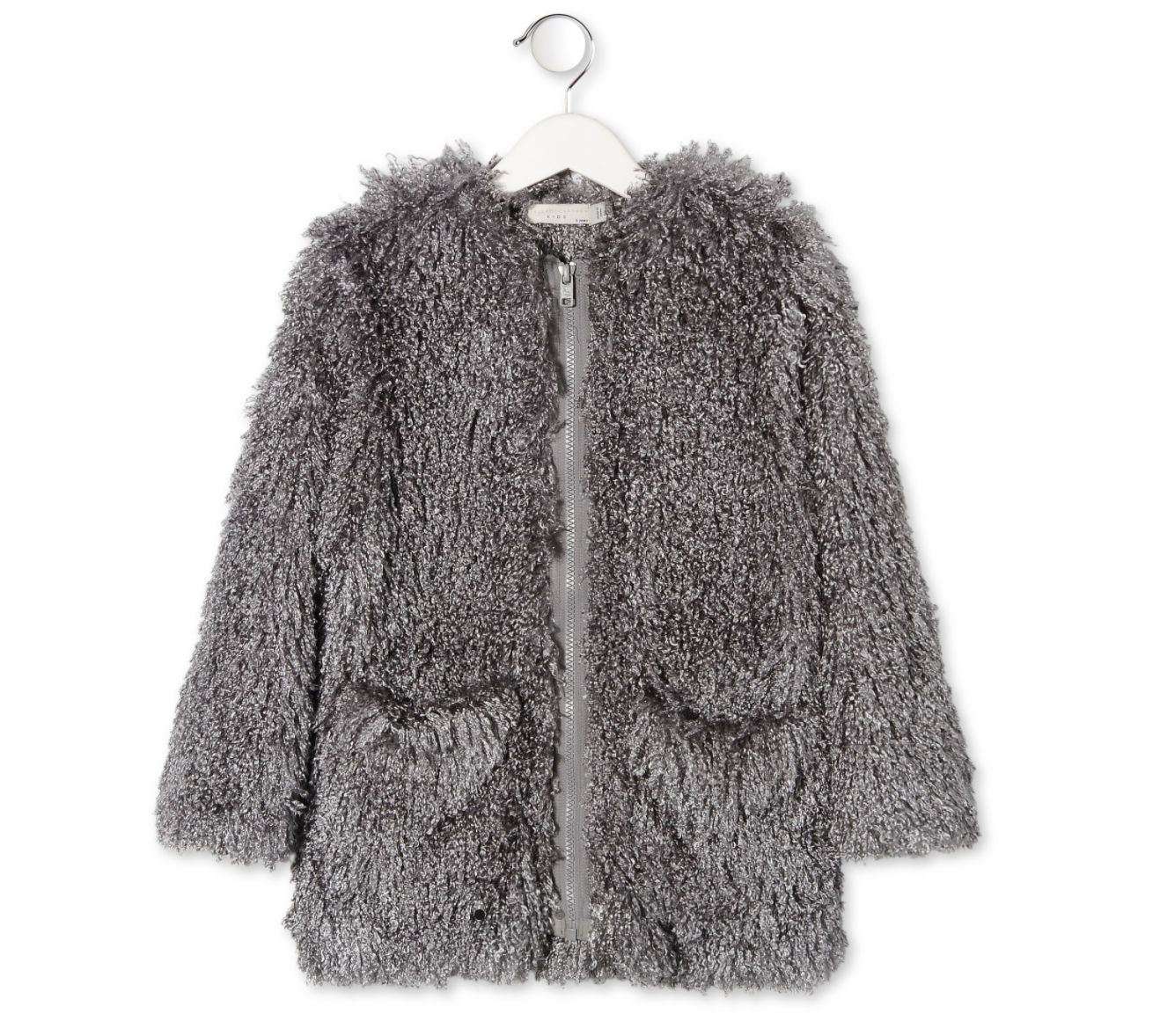 STELLA MCCARTNEY KIDS BABY GREY SPARKLES COAT 3 YEARS - Image 2