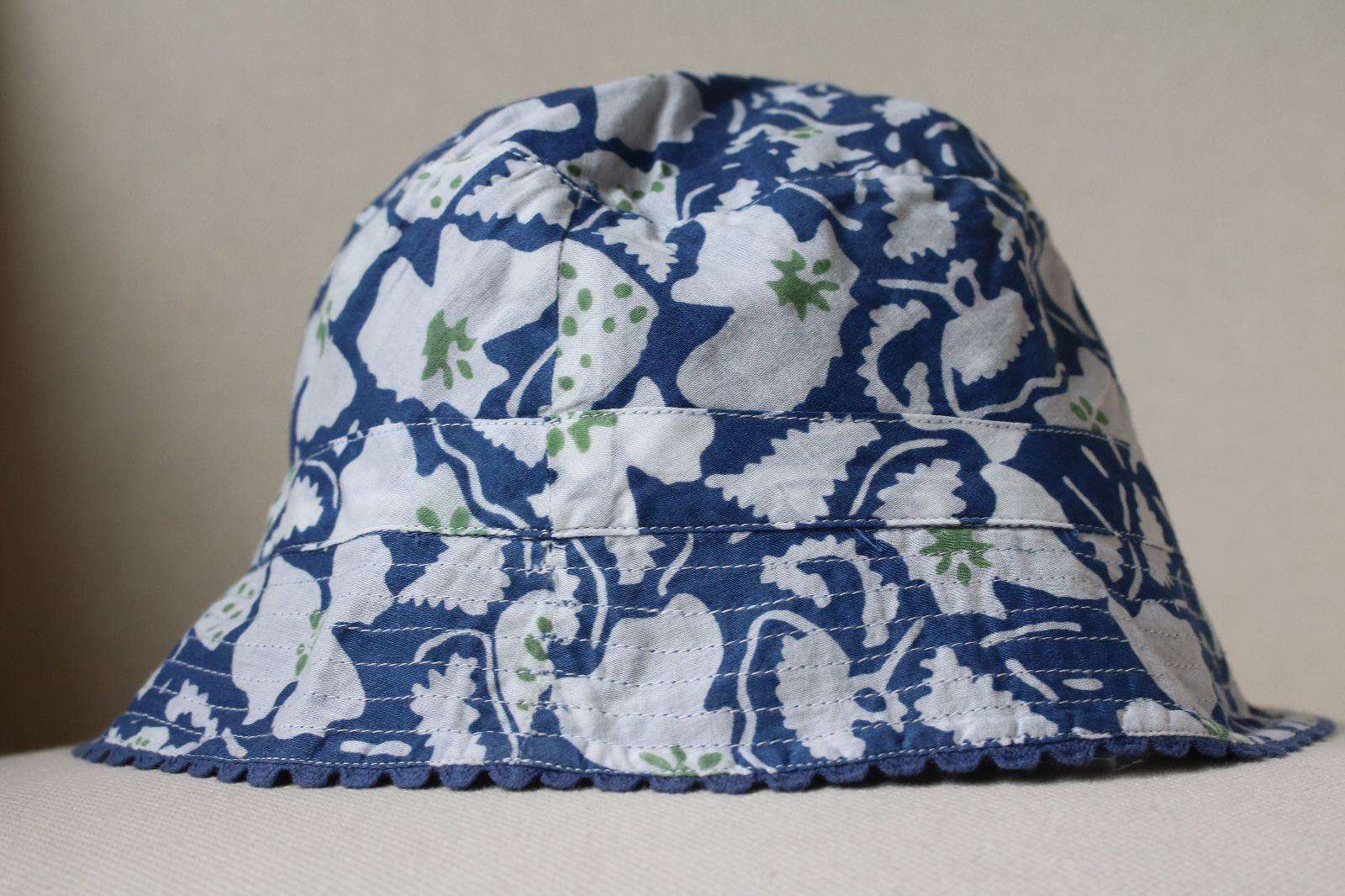 STELLA MCCARTNEY KIDS BLUE FLORAL ORGANIC COTTON DOLORES SUN HAT 18-24 MONTHS - Image 2