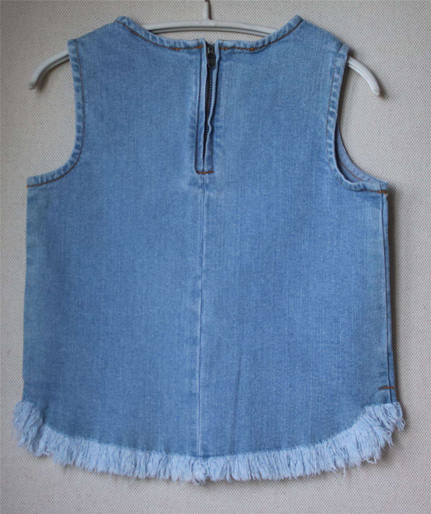 STELLA MCCARTNEY KIDS GIRLS BLUE DENIM EMBROIDERED VIOLETTA TOP 4 YEARS - Image 5