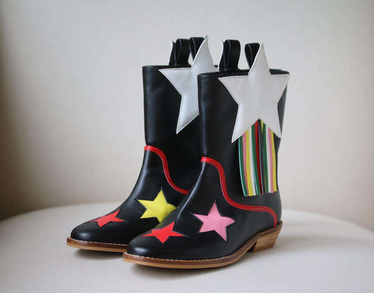 STELLA MCCARTNEY KIDS GIRLS BOWBOY BOOTS EU 30 UK 11.5/12 - Image 2
