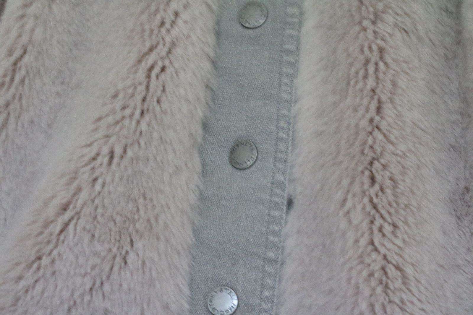 STELLA MCCARTNEY KIDS GIRLS GREY SYNTHETIC FUR TREASURE HOODED COAT 4 YEARS - Image 4
