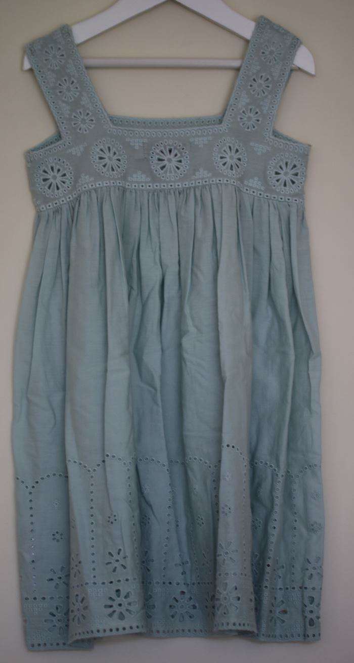 STELLA MCCARTNEY KIDS GIRLS MINT GREEN BRODERIE ANGLAISE DRESS 5 YEARS - Image 3