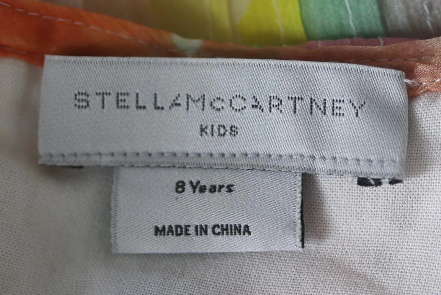 STELLA MCCARTNEY KIDS GIRLS RAINBOW SILK DRESS 8 YEARS - Image 4