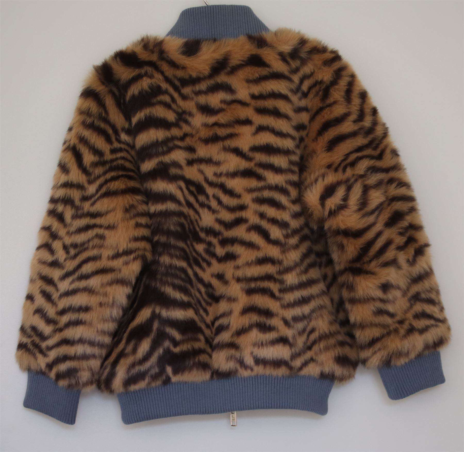 STELLA MCCARTNEY KIDS GIRLS TIGER FAUX FUR BOMBER JACKET 5 YEARS - Image 3