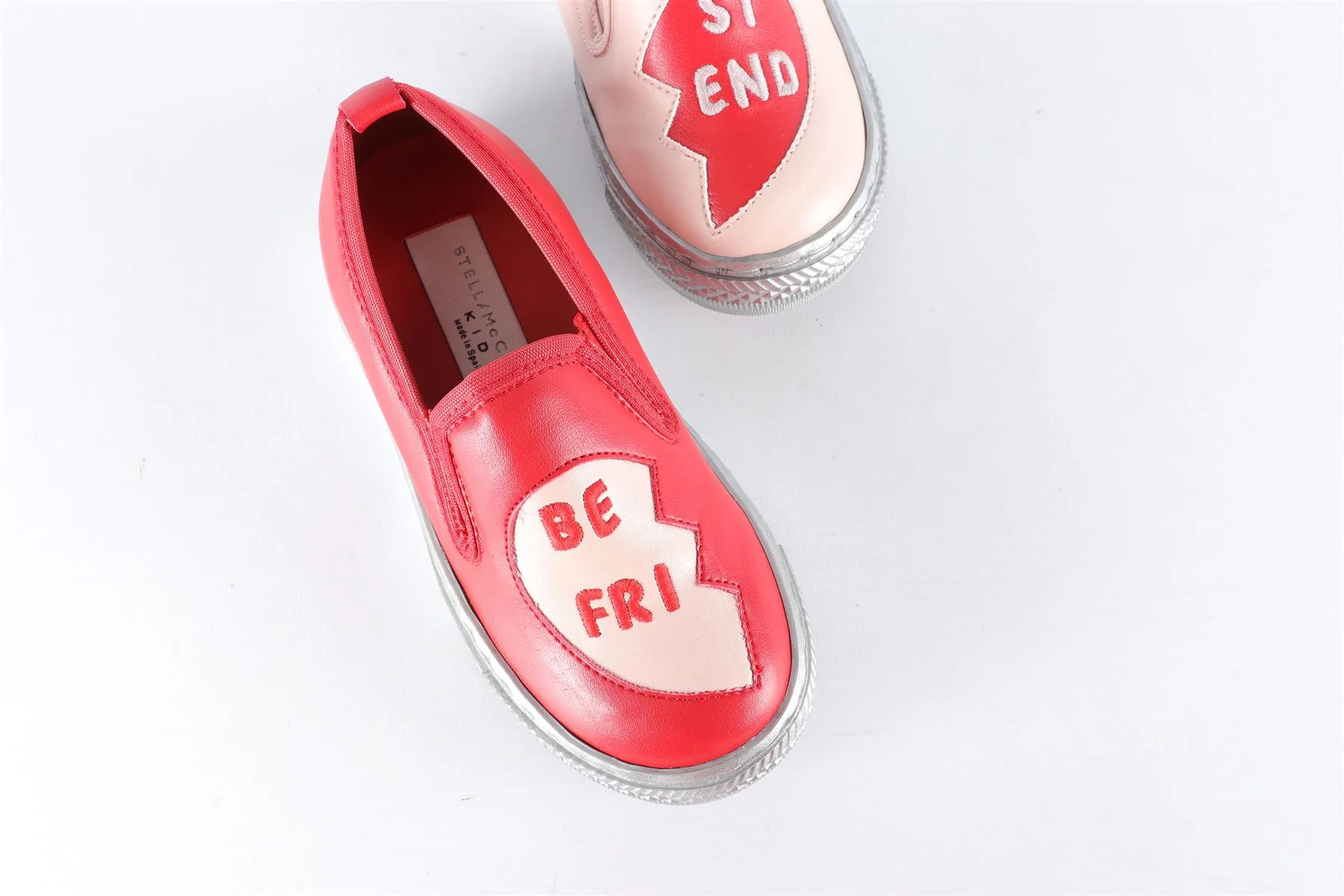 STELLA MCCARTNEY KIDS RED AND PINK TRAINERS EU 24 UK 7 US 8 - Image 4