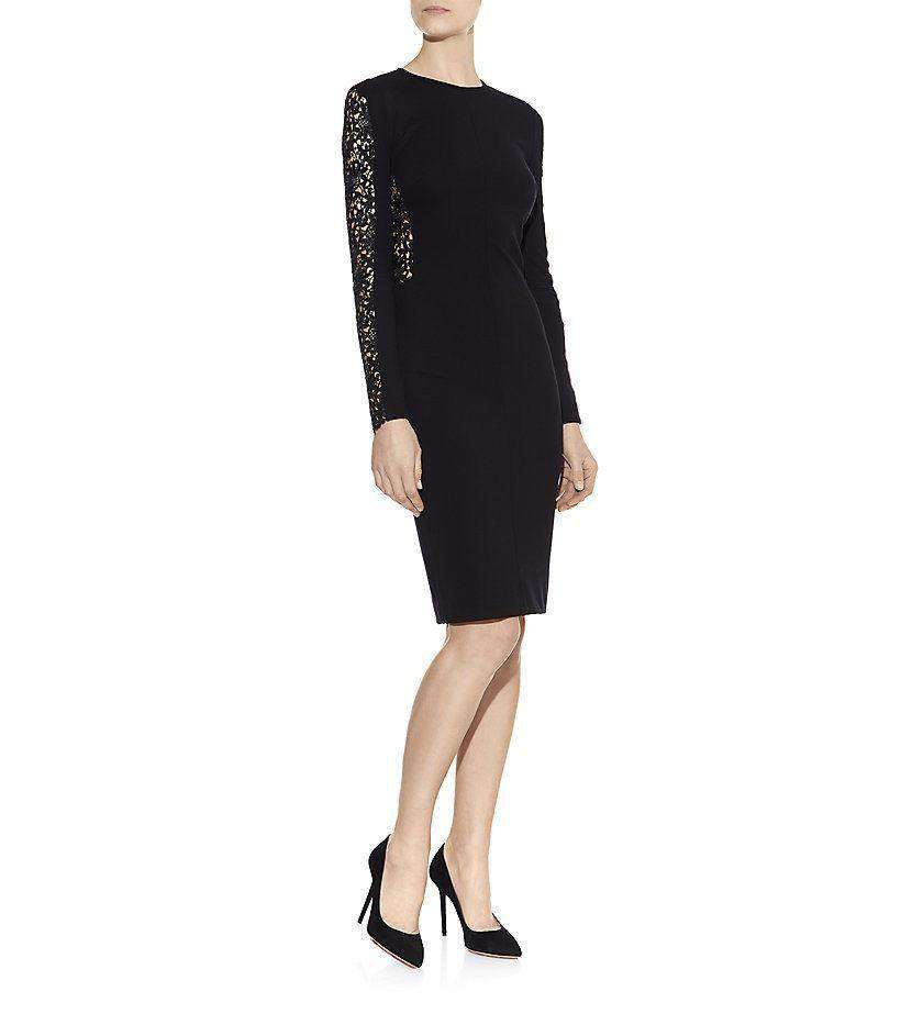 STELLA MCCARTNEY LACE INSERT JERSEY DRESS IT 40 UK 8 - Image 4