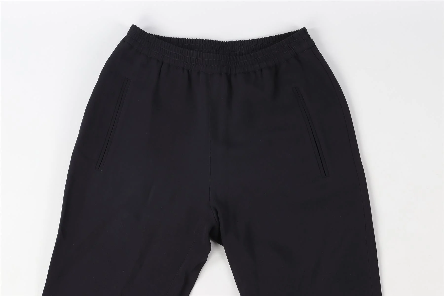 STELLA MCCARTNEY NAVY CREPE TAPERED PANTS IT 36 UK 4 - Image 3